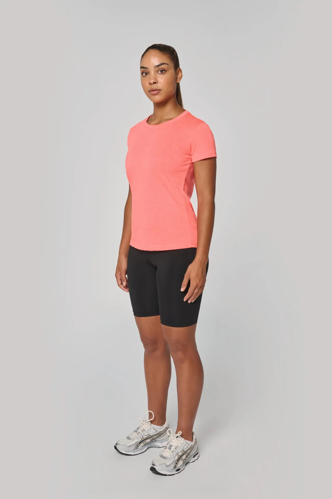 Damen-Triblend-Sportshirt mit Rundhalsausschnitt