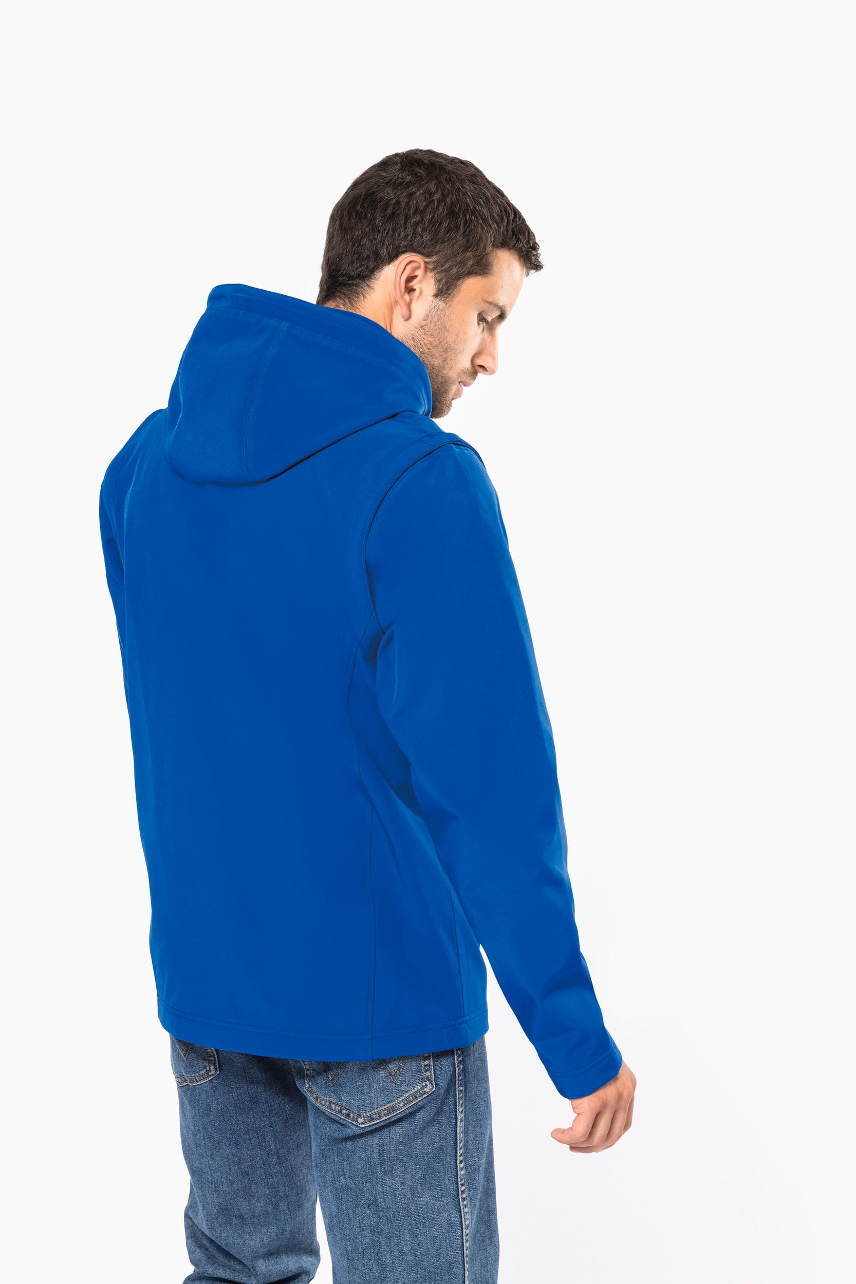 3-lagige Unisex-Softshell-Jacke mit Kapuze und abnehmbaren Ärmeln