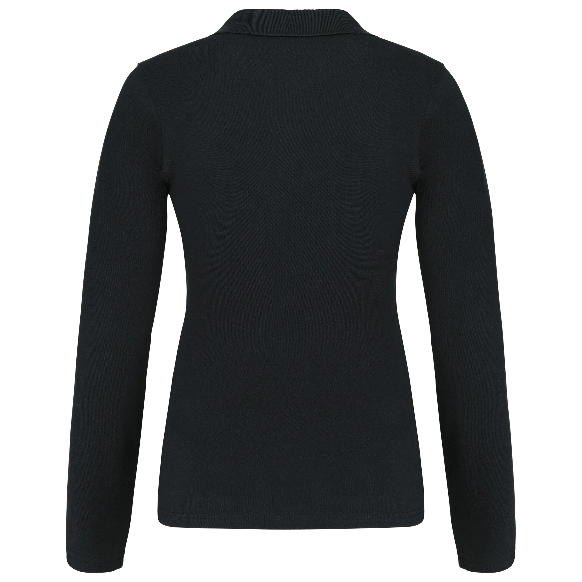 Damen Langarm-Polohemd. Baumwollpiqué