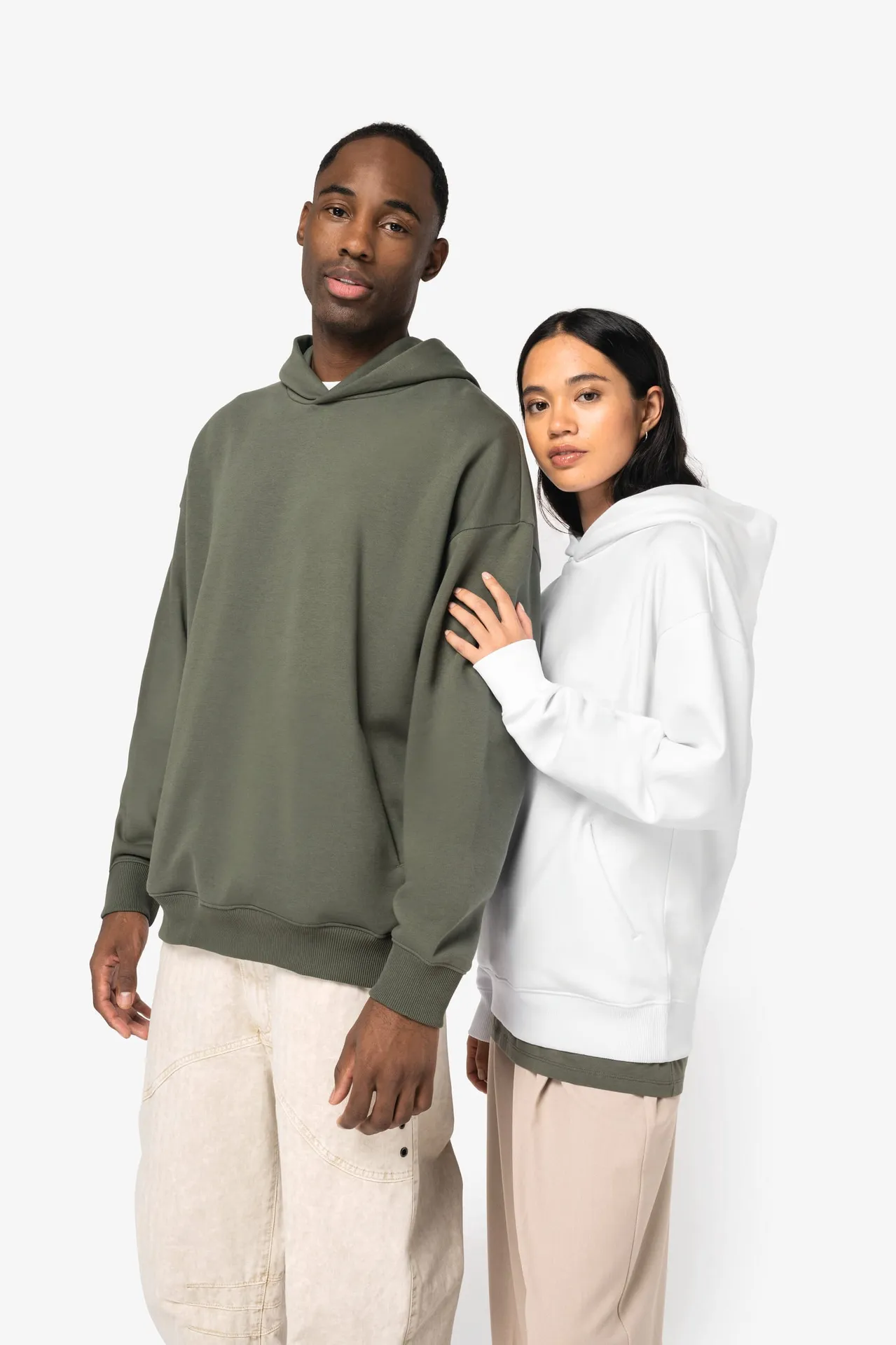 Umweltfreundliches Oversize Unisex-Kapuzensweatshirt
