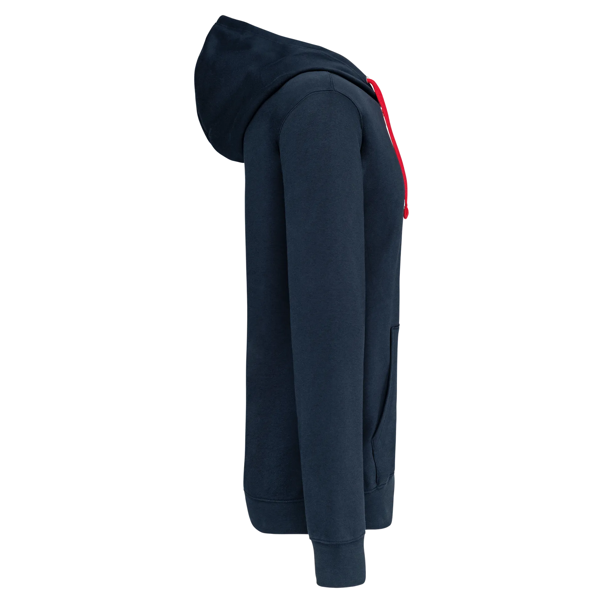 HERREN-KAPUZENSWEATSHIRT BICOLOR mit Reißverschluss