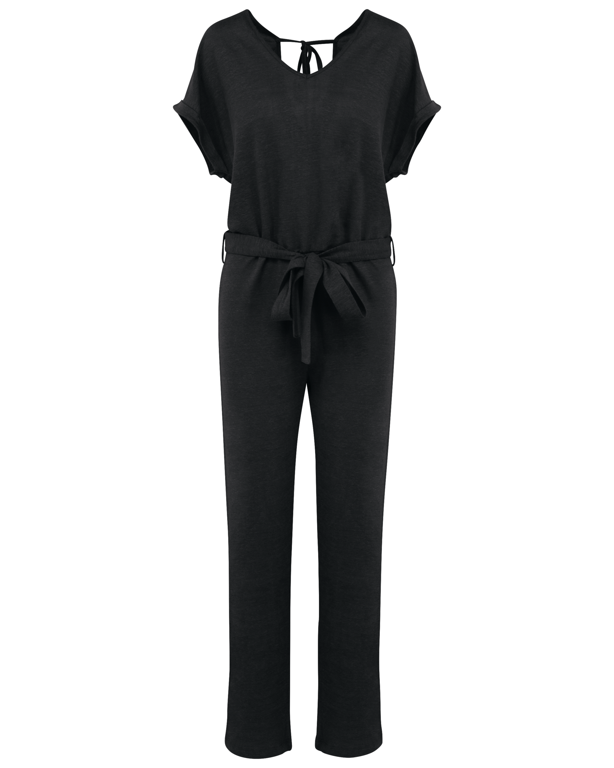 Overall aus Leinenstrickstoff mit kurzen Ärmeln für Damen
