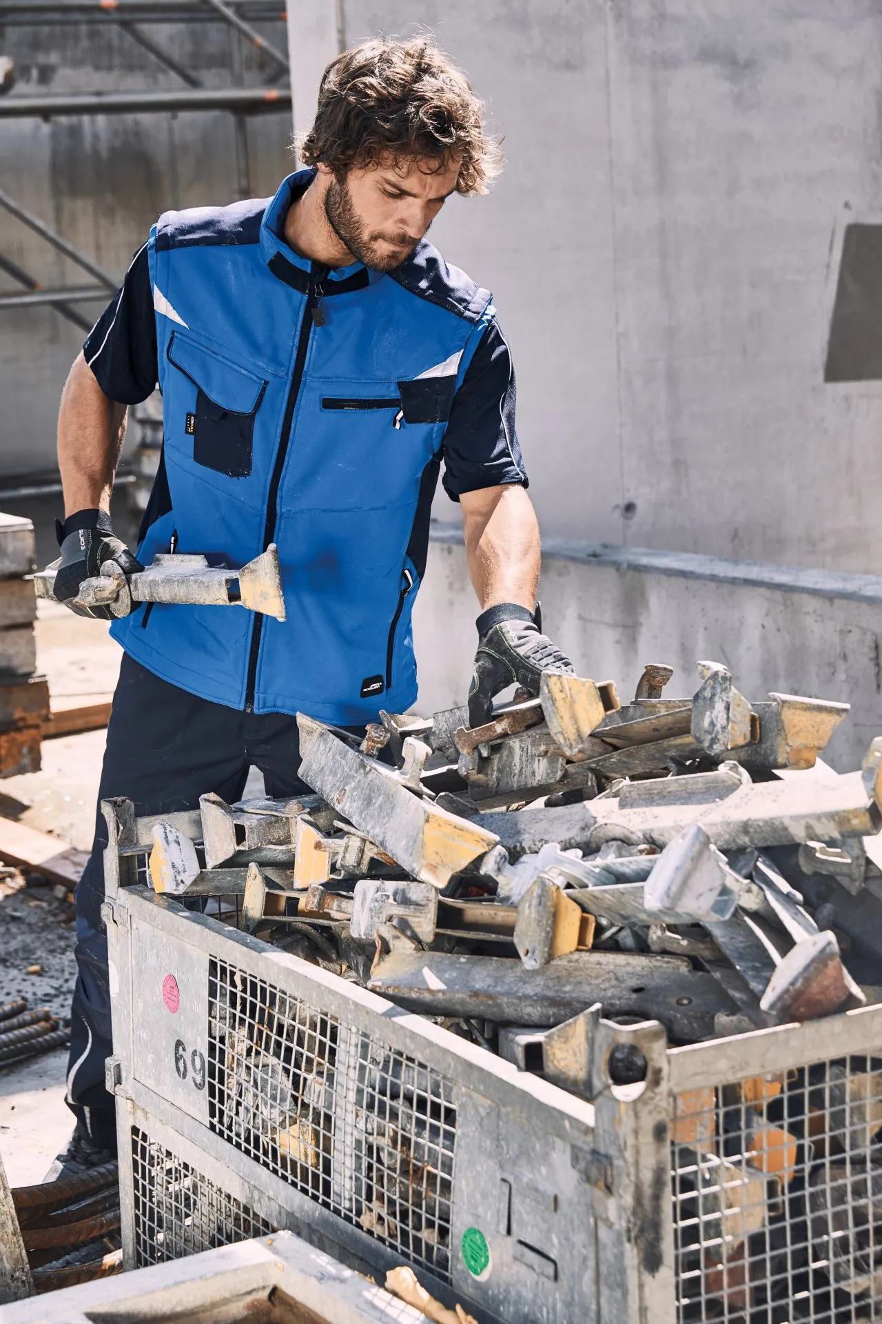 James & Nicholson JN845 – Funktionale Softshell-Arbeitsweste mit CORDURA®