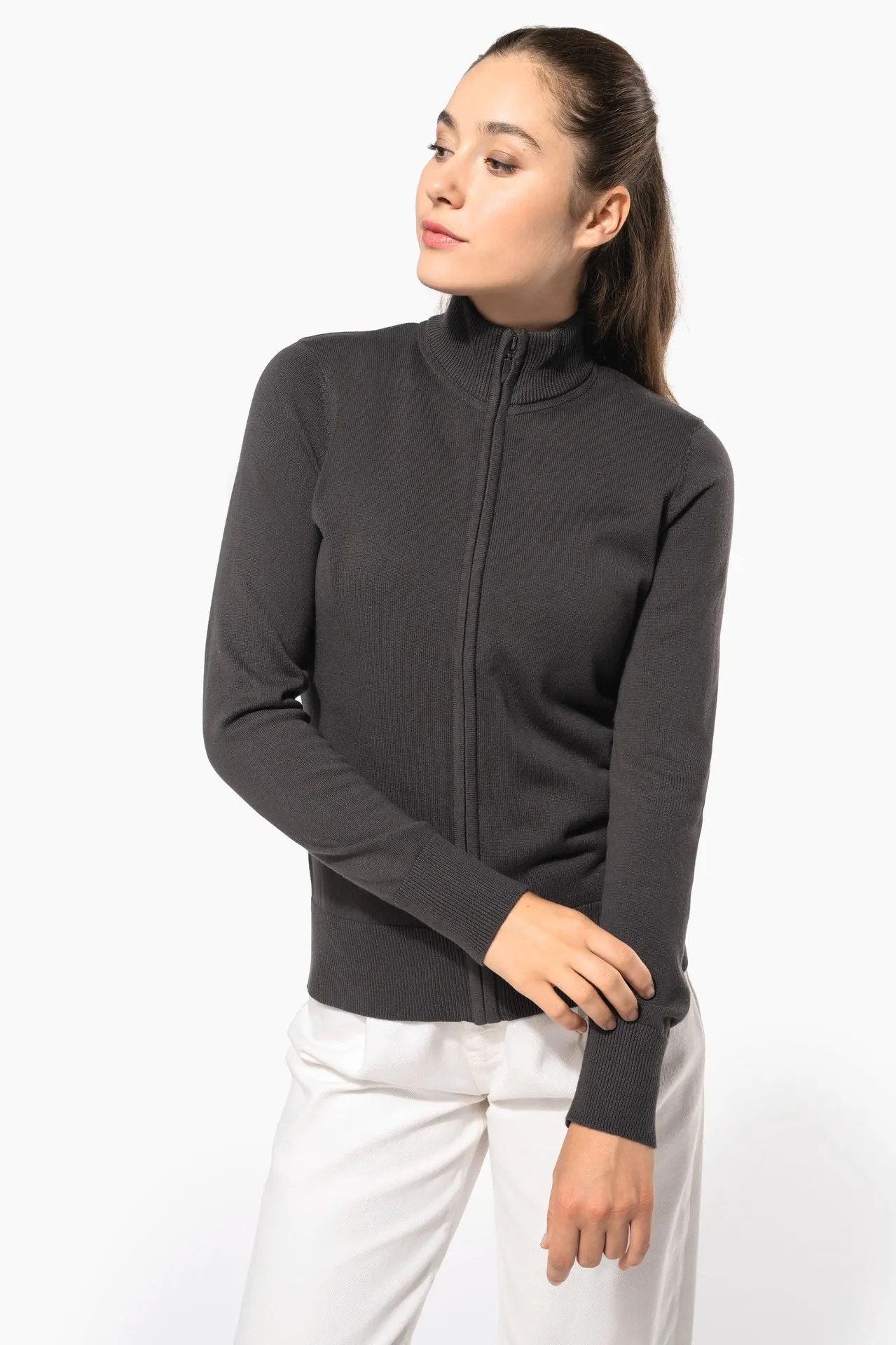 Damen Cardigan mit Reißverschluss