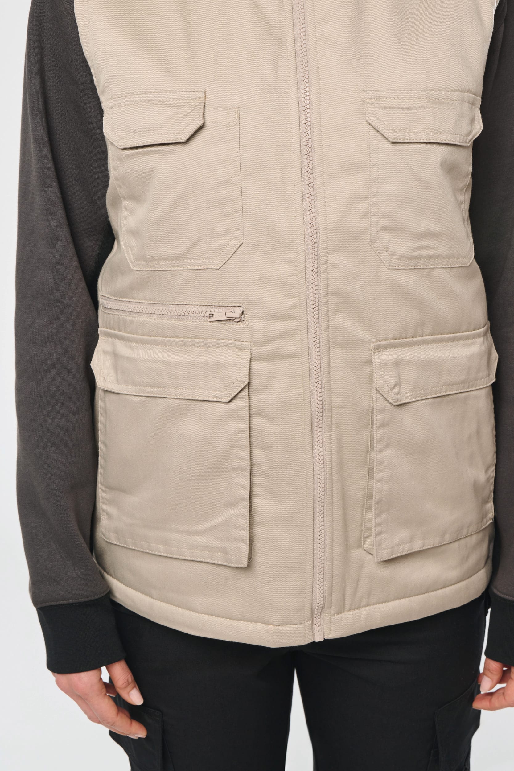 Gefütterte Unisex-Weste aus  Baumwollpolyester