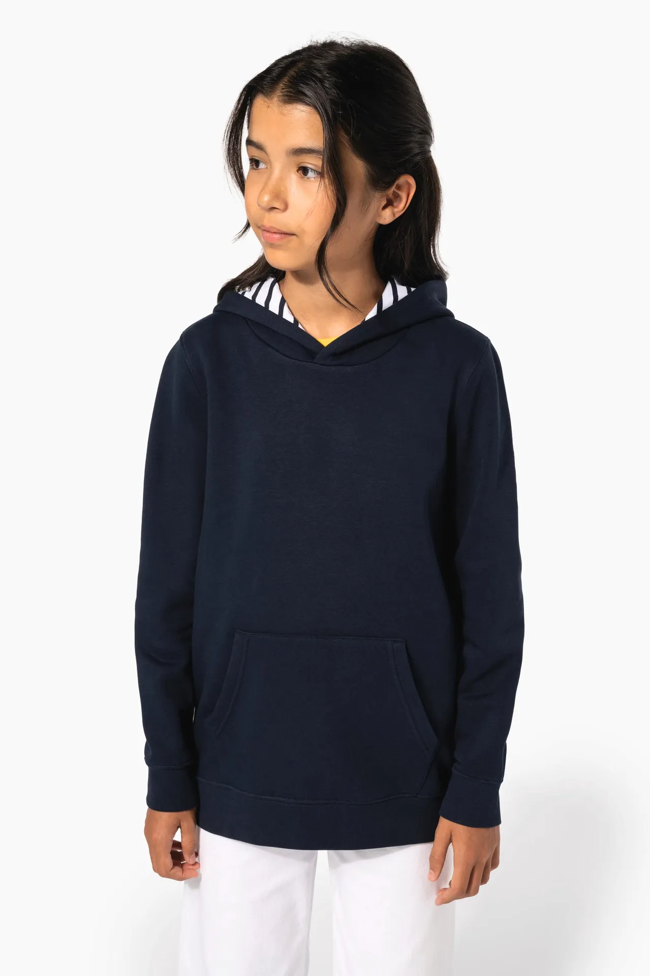 Kapuzensweatshirt mit kontrastfarbener Kapuze und Motiven für Kinder