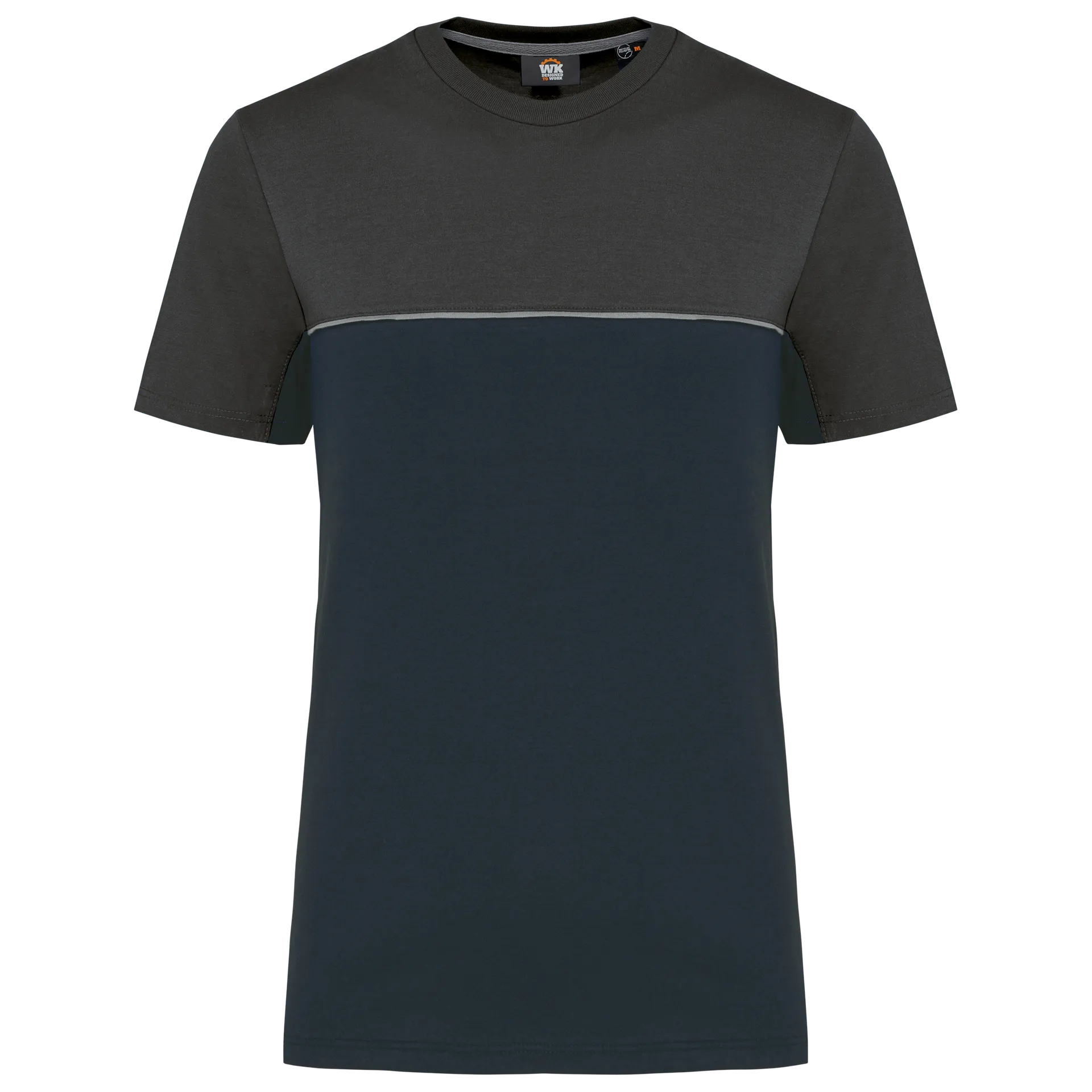 Zweifarbiges umweltfreundliches Unisex-T-Shirt mit kurzen Ärmeln