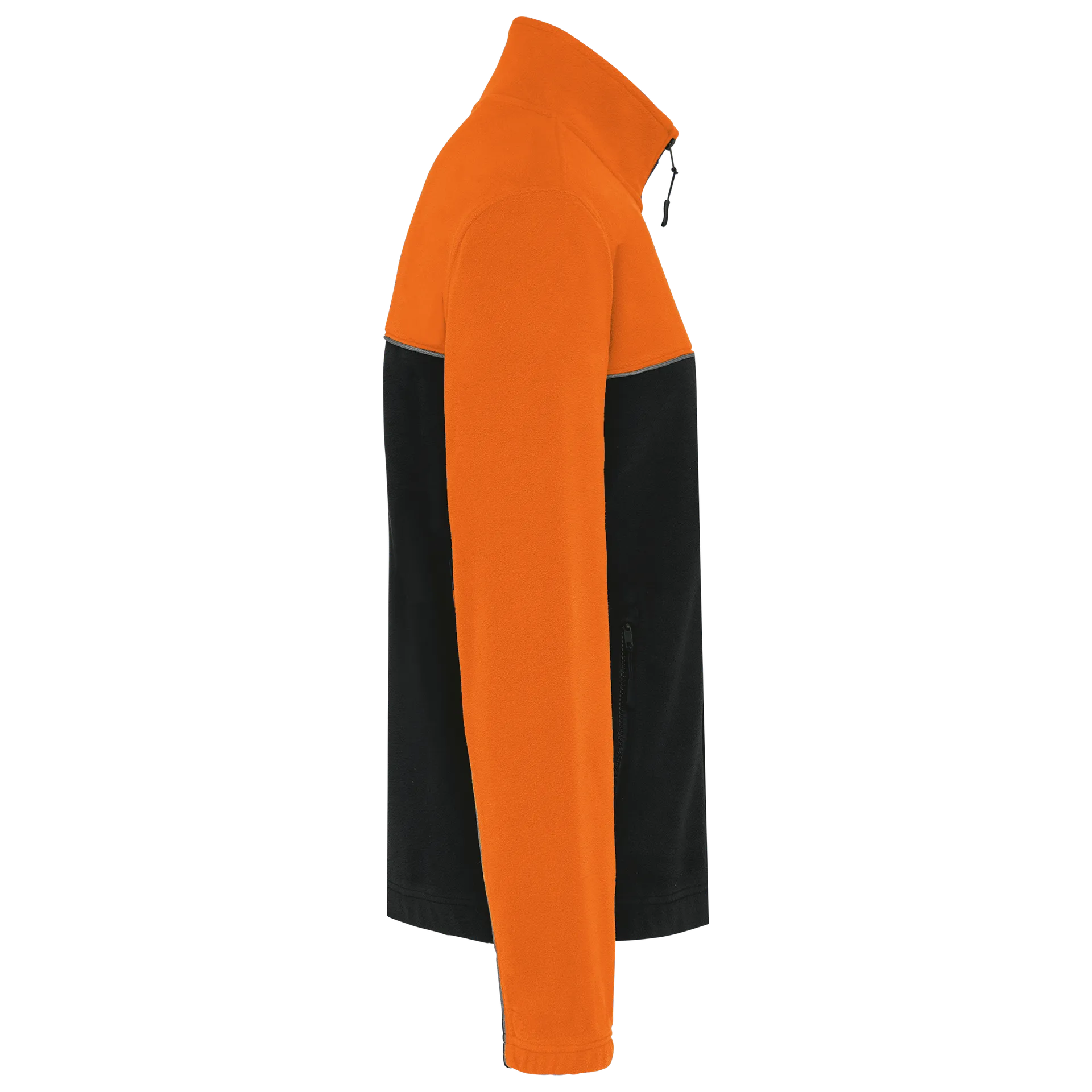 Zweifarbige, umweltfreundliche Unisex-Fleecejacke