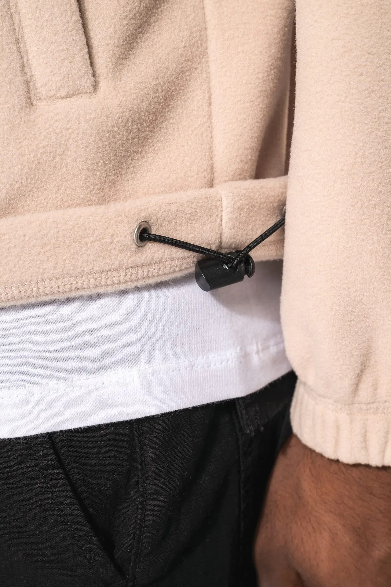 Verstellbare Fleecejacke mit elastischen Ärmelbündchen