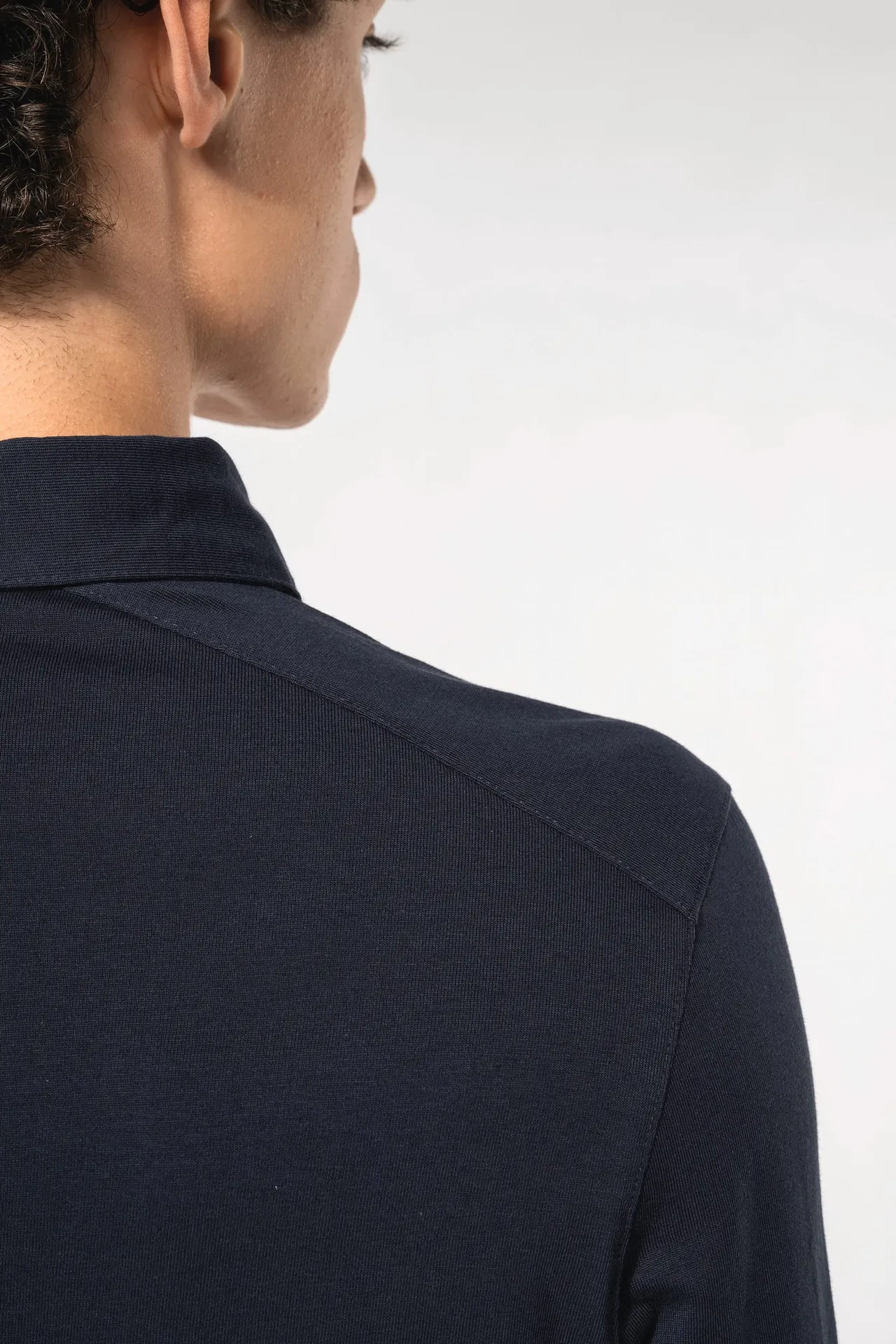 Langarm-Polohemd für Herren aus Jersey