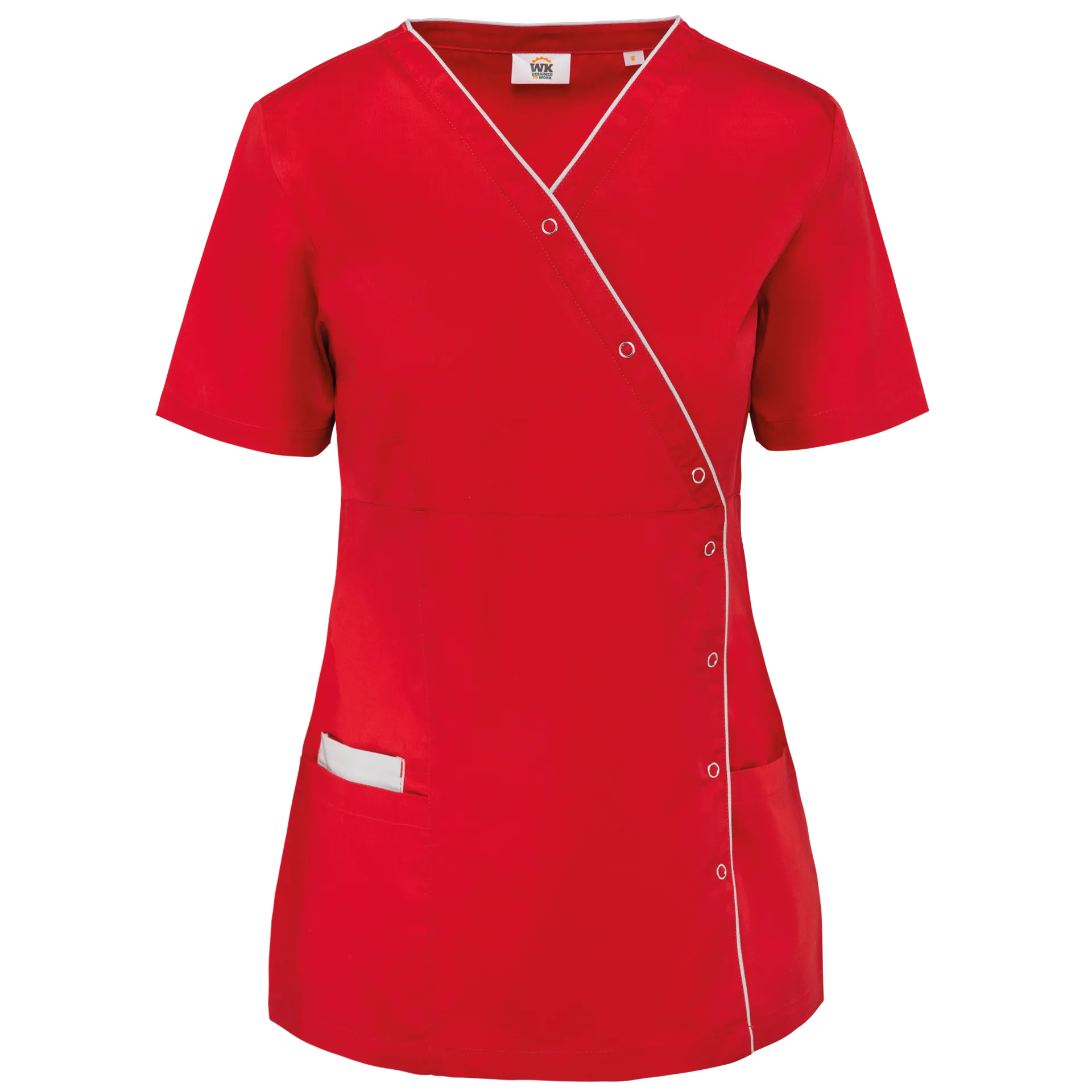 Damenkittel aus Baumwollpolyester mit Druckknöpfen