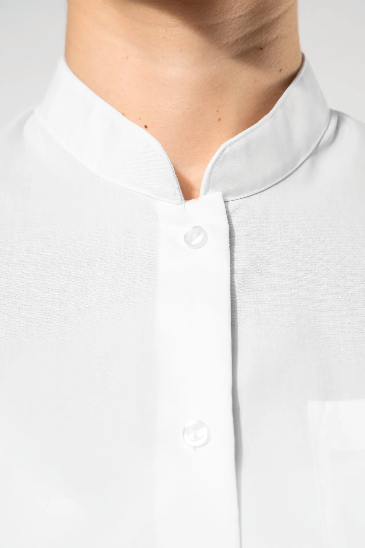 Damen hemdbluse mao-kragen langarm