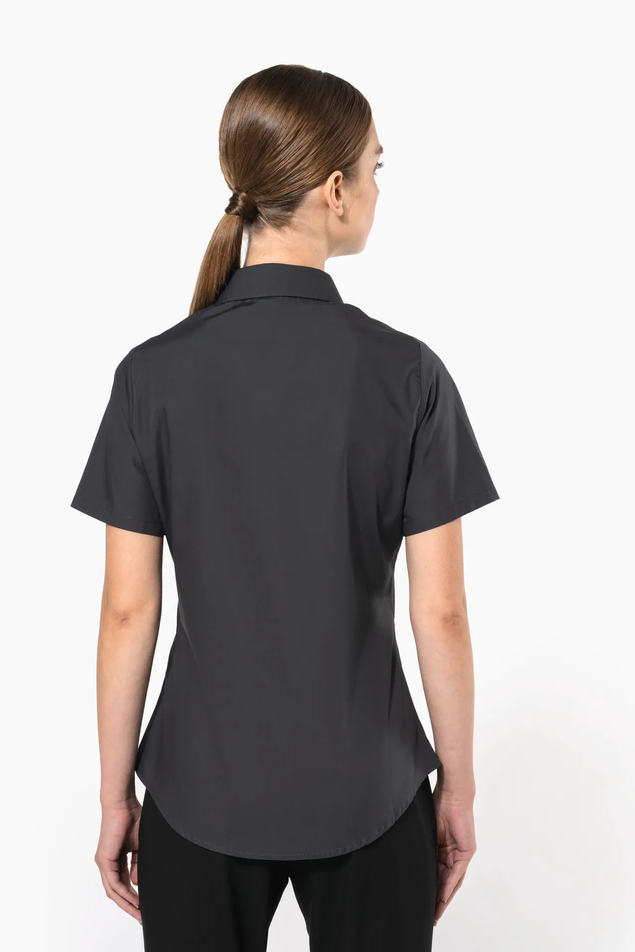 Damen Popelinebluse Kurzarm