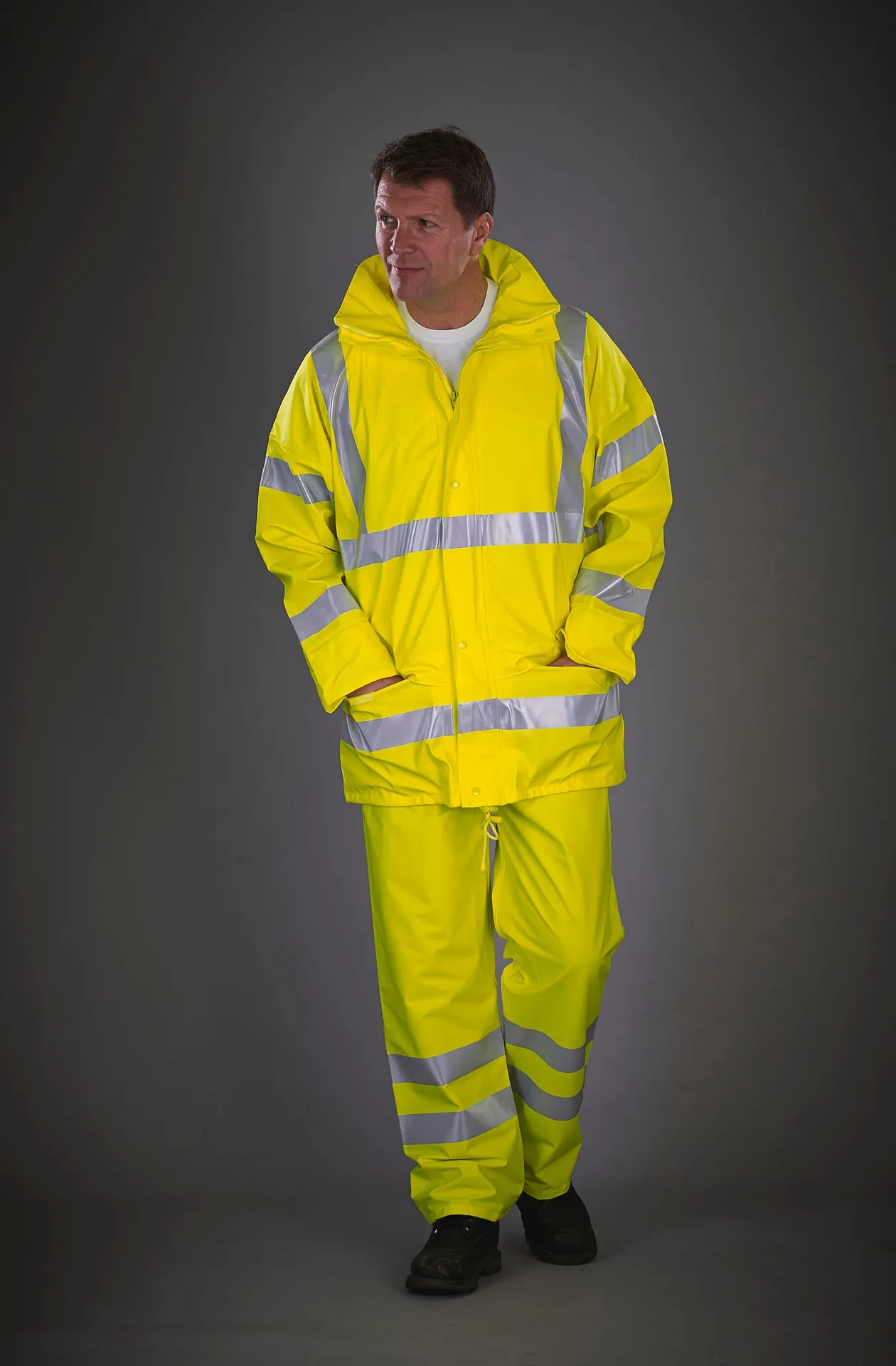Atmungsaktive Hi-Vis Soft Flex Regenhose