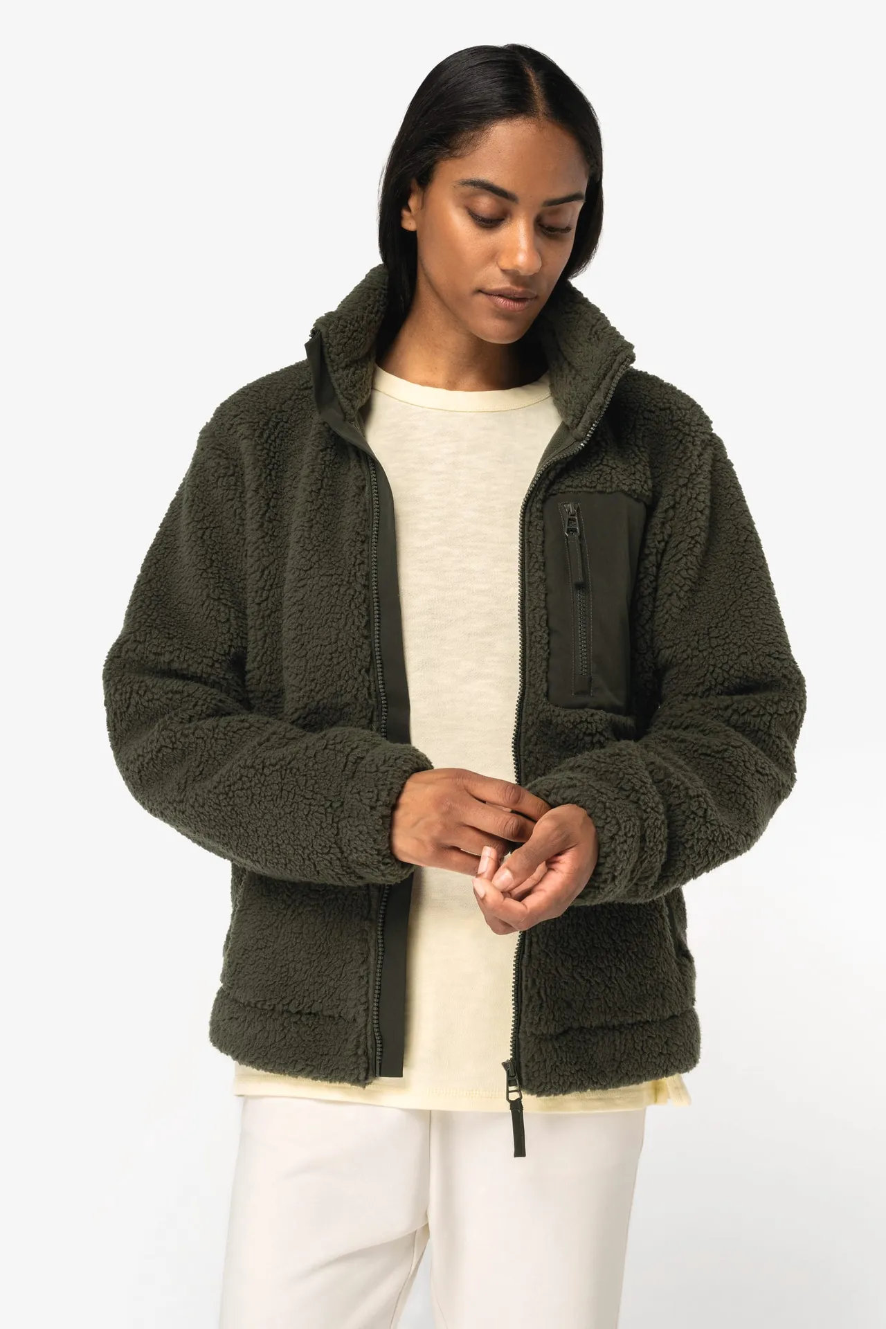 Umweltfreundliches Unisex Sherpajacke