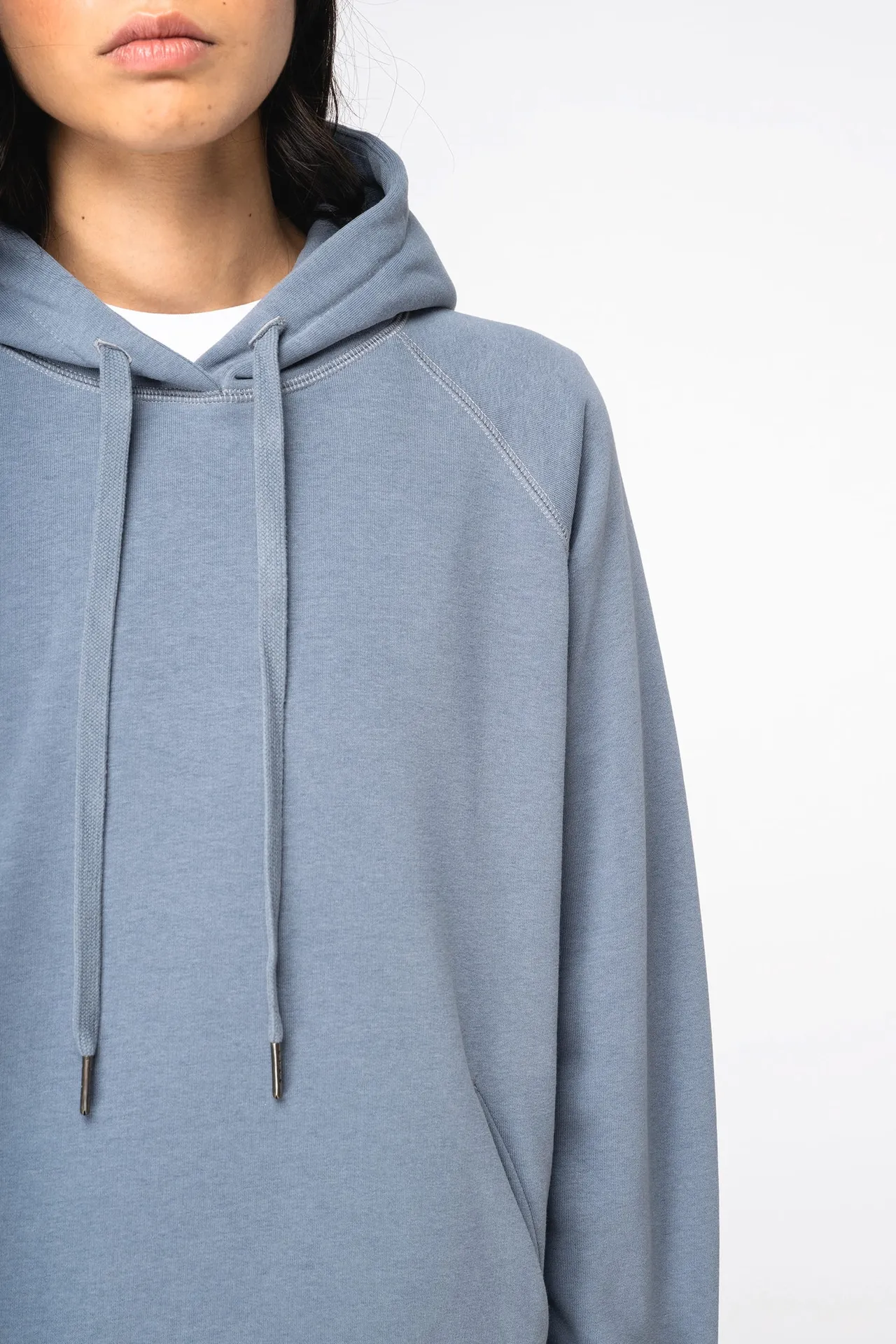 Umweltfreundliches Damen Kapuzensweatshirt Raglan