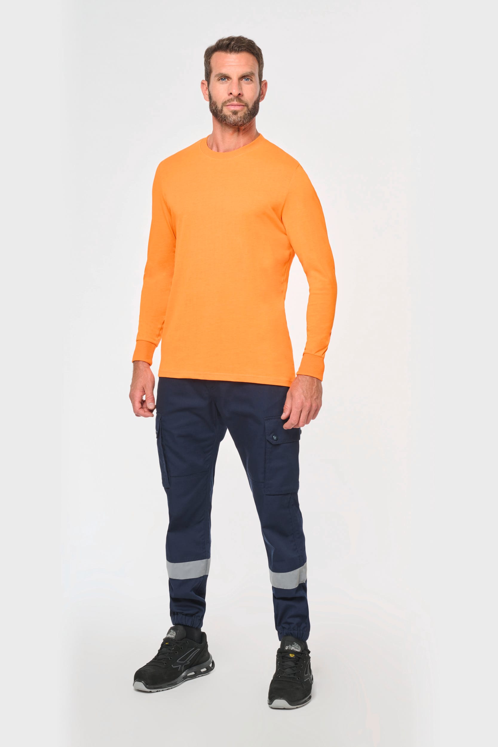 Unisex-Cargo-Hose mit elastischem Saum und reflektierendem Streifen