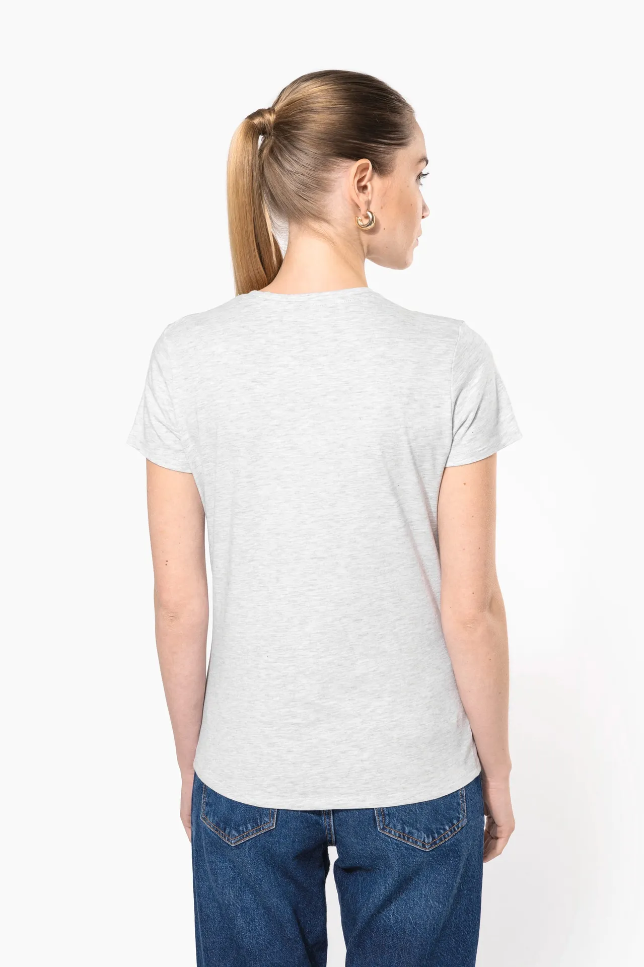 Damen-T-Shirt mit kurzen Ärmeln und V-Ausschnitt