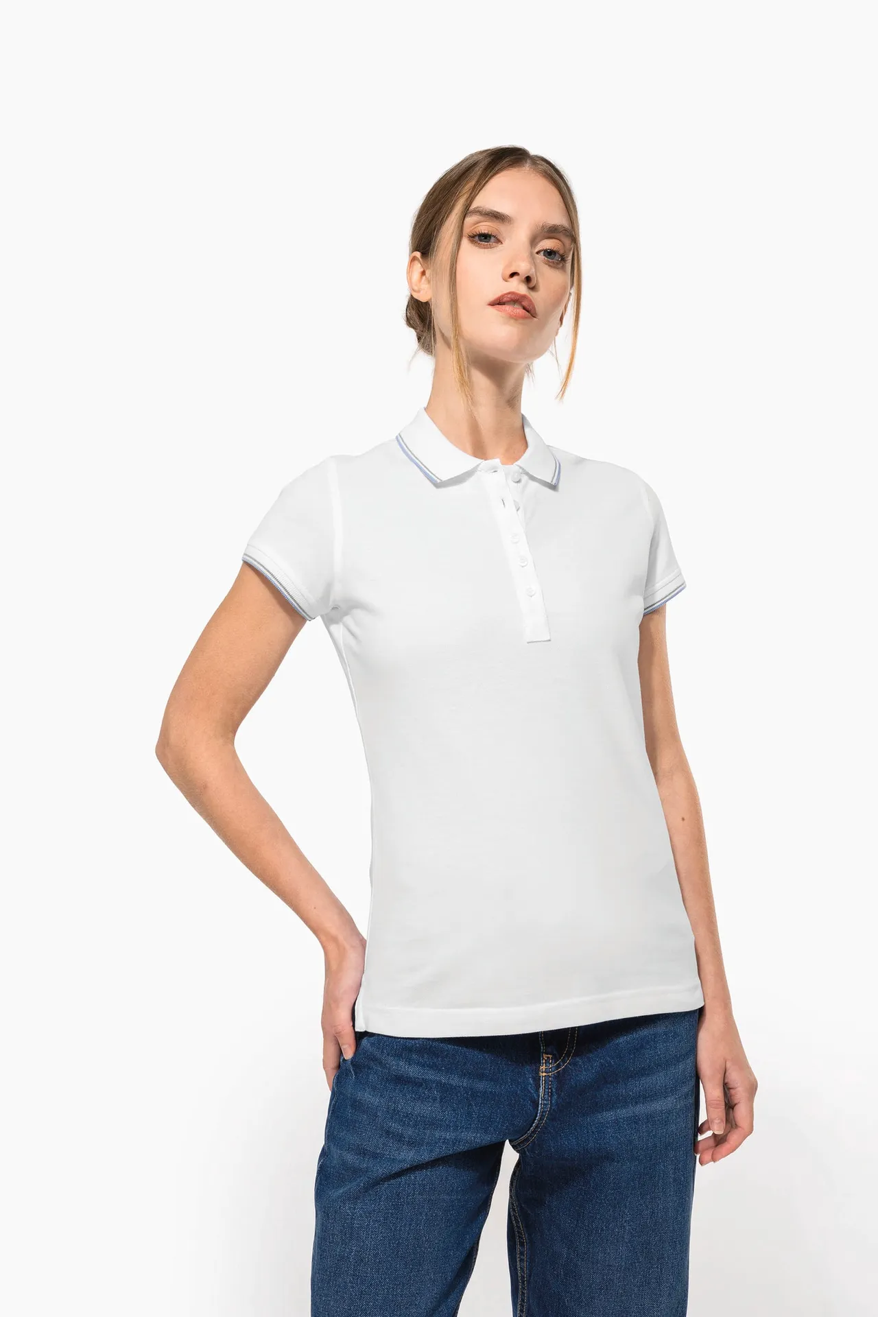 Damen Piqué Poloshirt Kurzarm