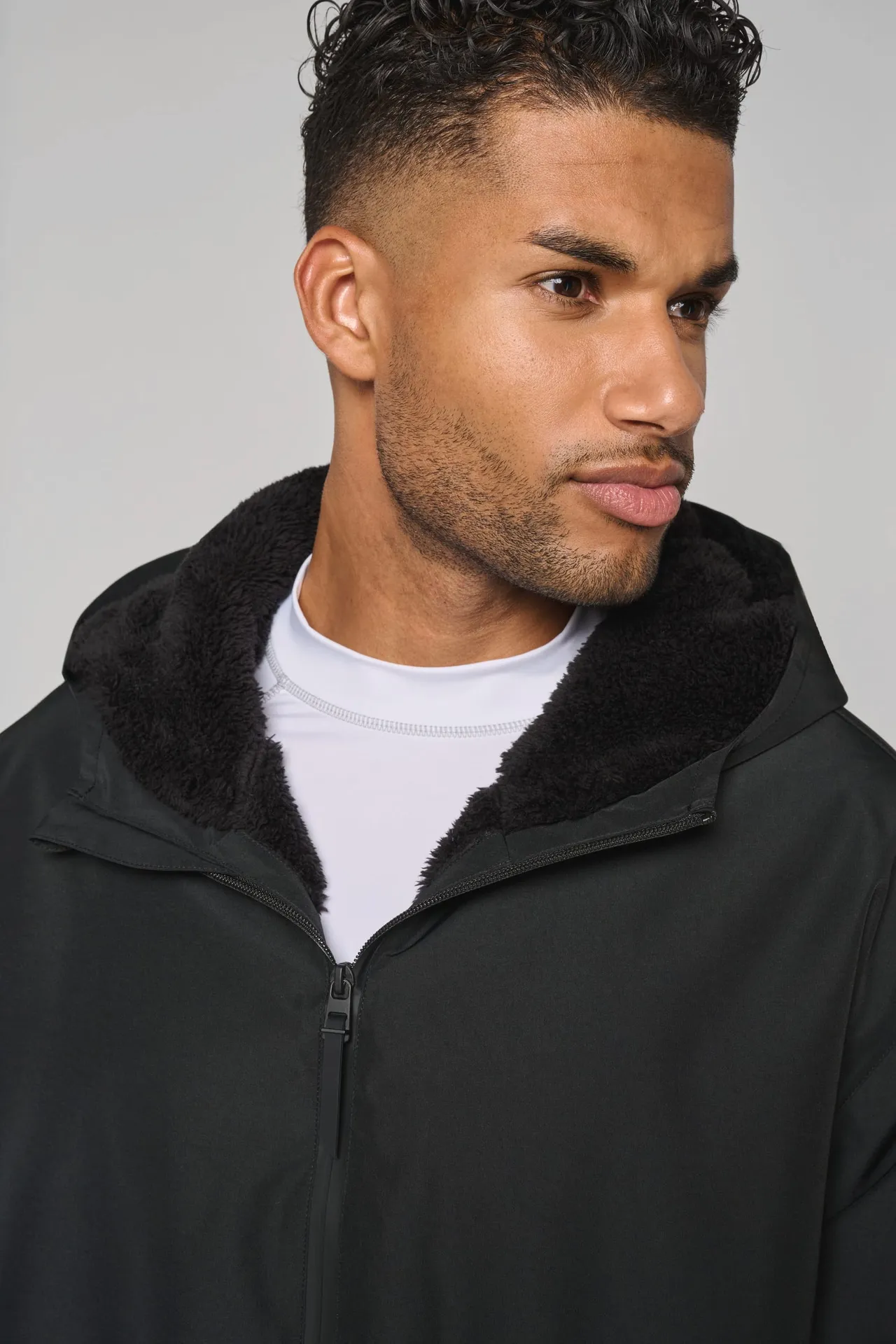 Langer, gefütterter Unisex-Sherpa-Parka