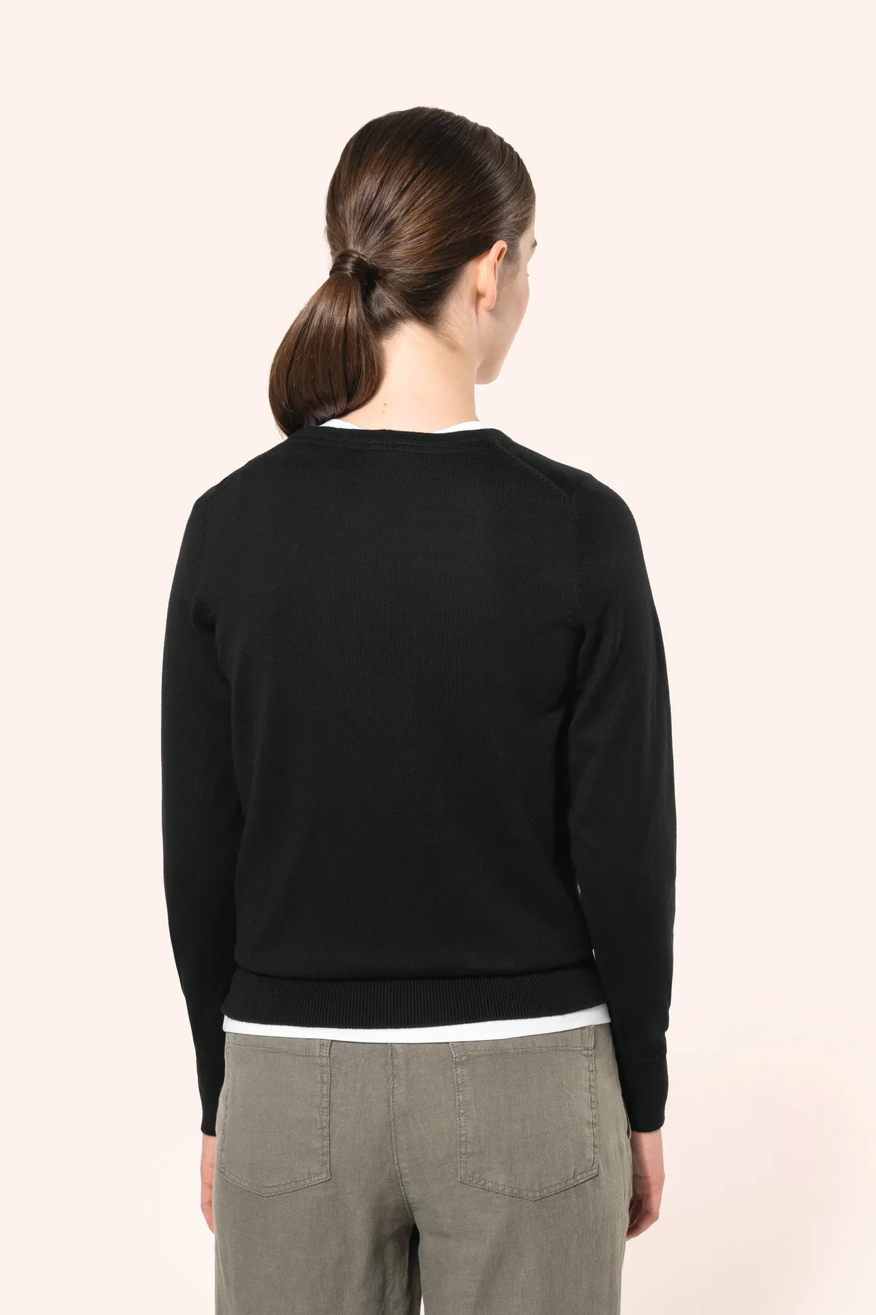 Supima®-Damenpullover mit Rundhalsausschnitt