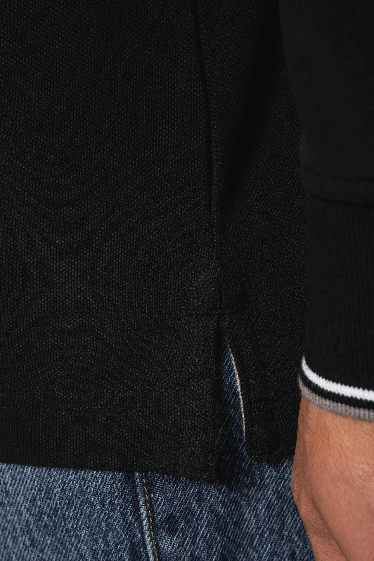 Langarm-Polohemd aus Piqué für Herren