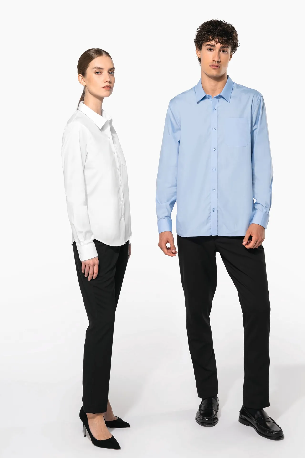 Herren Popelinehemd Langarm