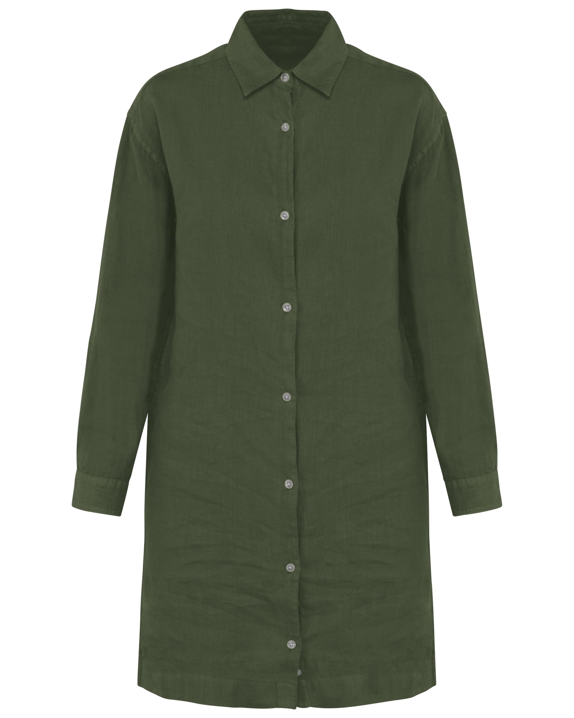 Hemdblusenkleid aus Leinen für Damen