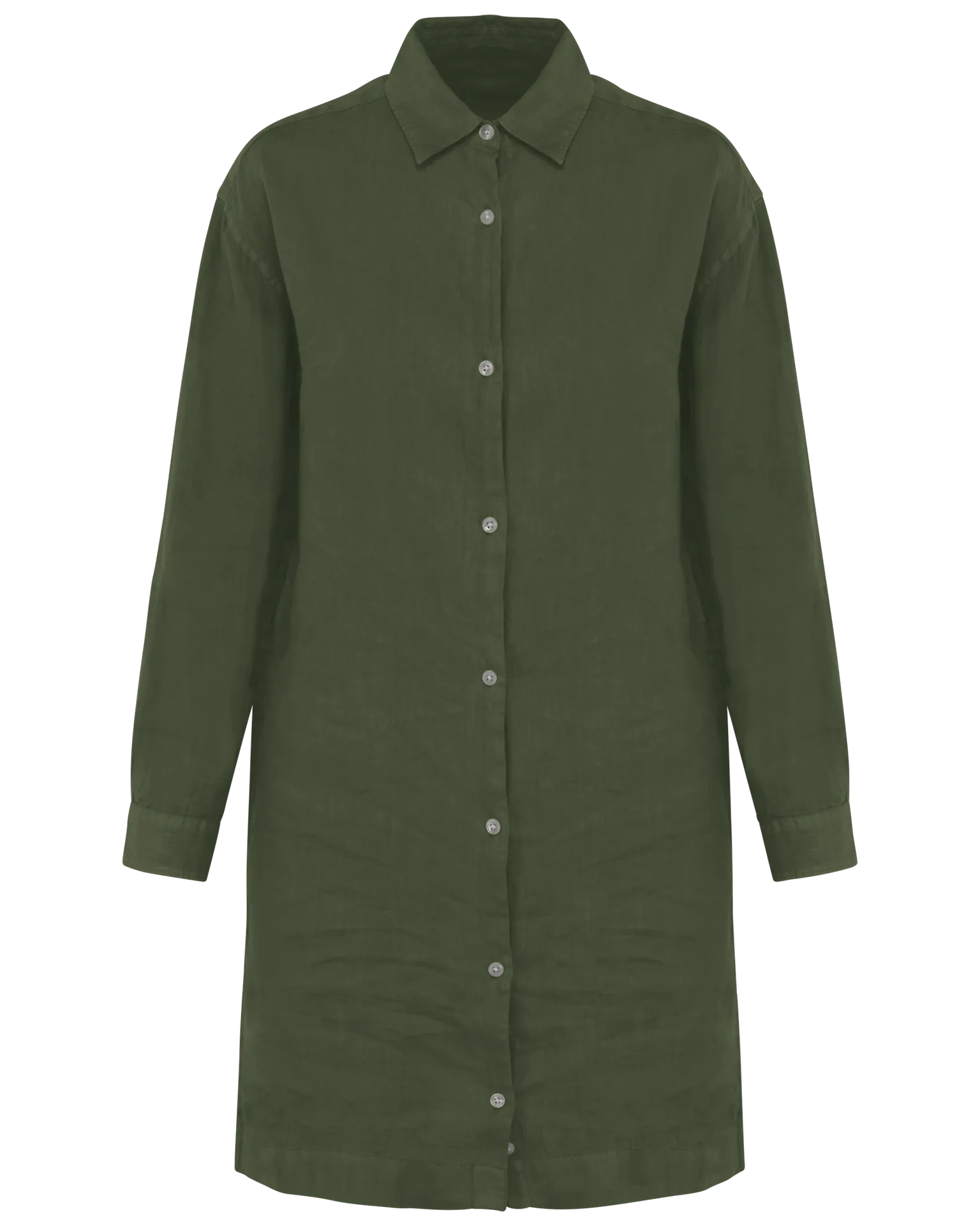 Hemdblusenkleid aus Leinen für Damen