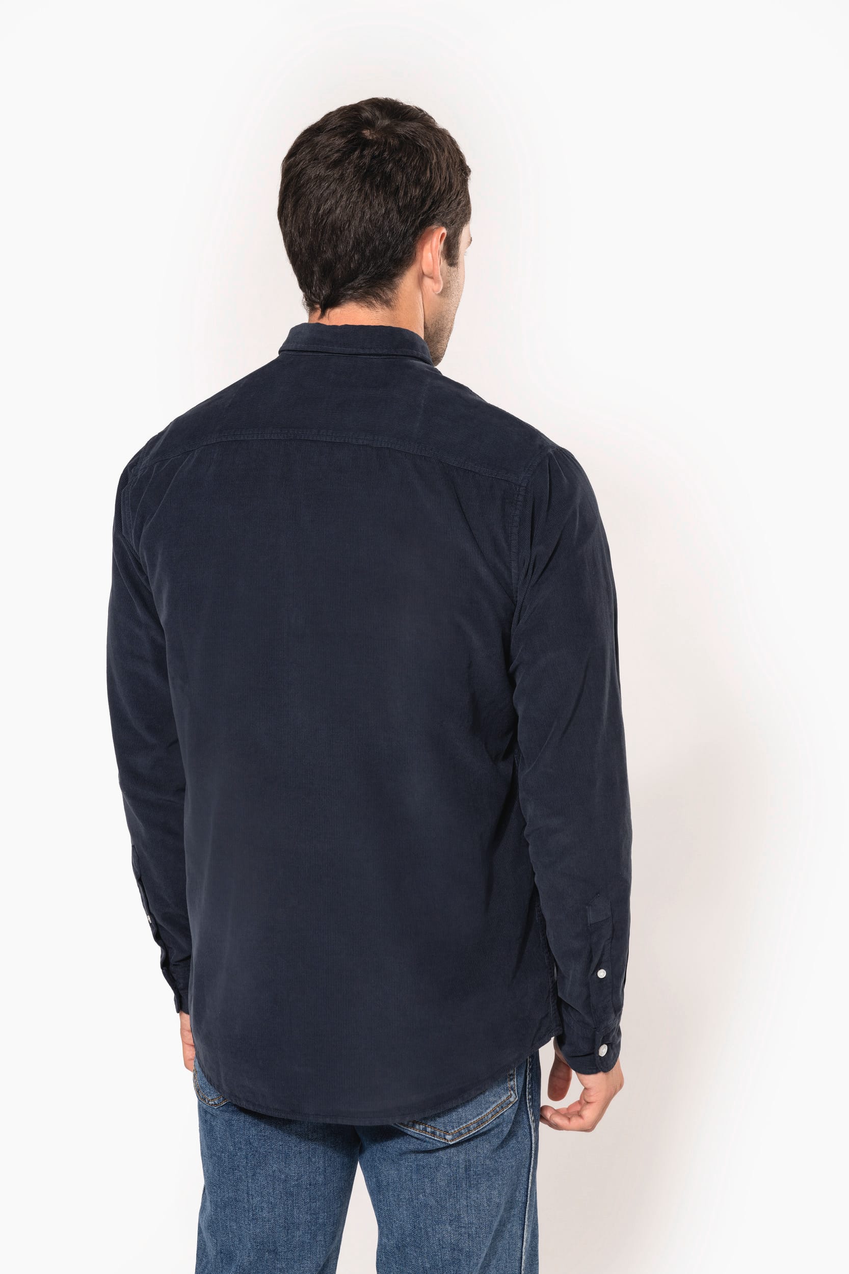 Langarmhemd aus Velours, für Herren