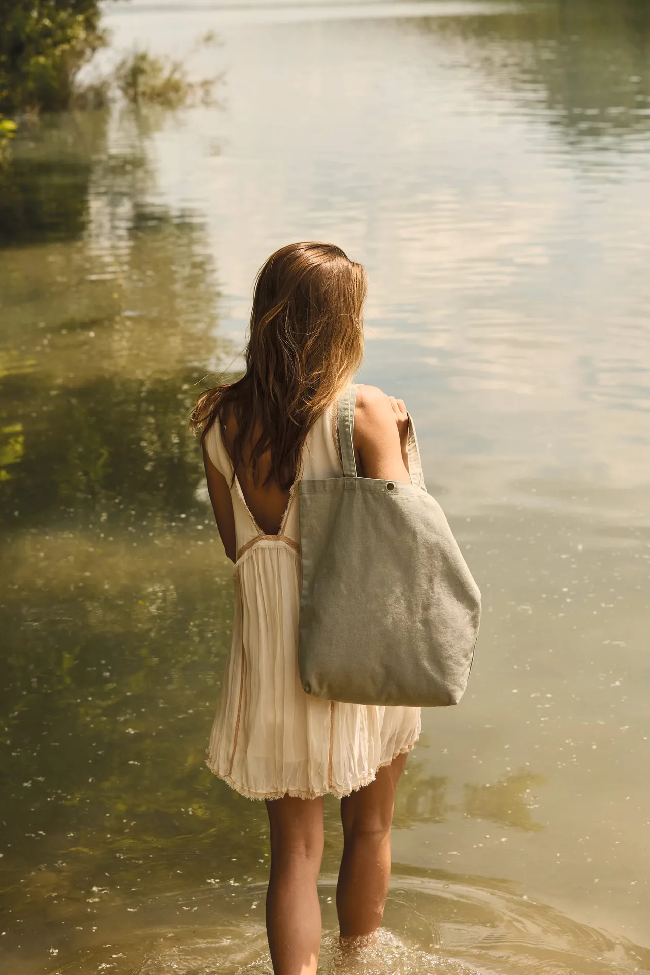 Verwaschene Shopping-Tasche aus Baumwolle