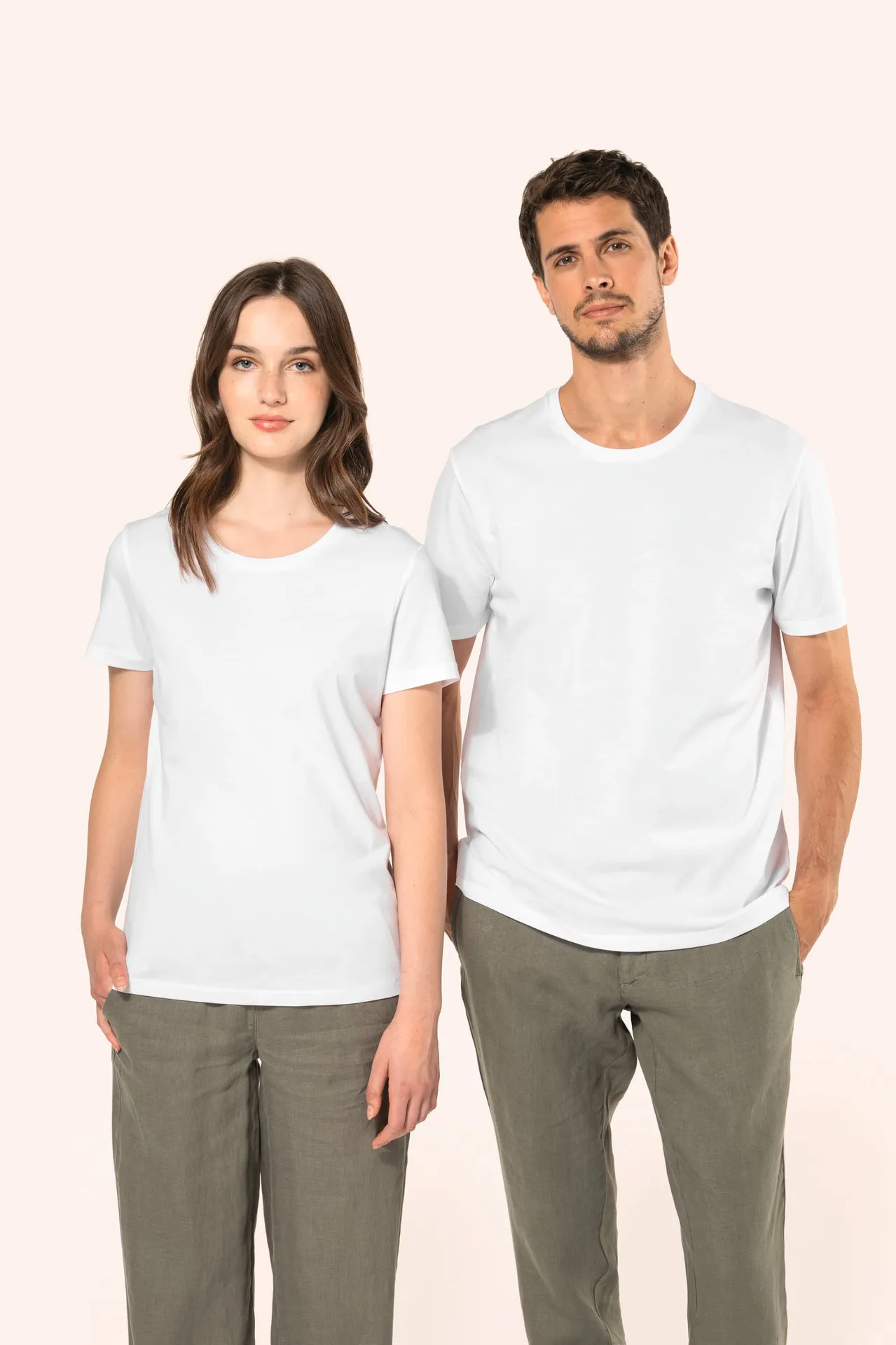 Supima® Damen-T-Shirt mit Rundhals ausschnitt und kurzen Ärmeln