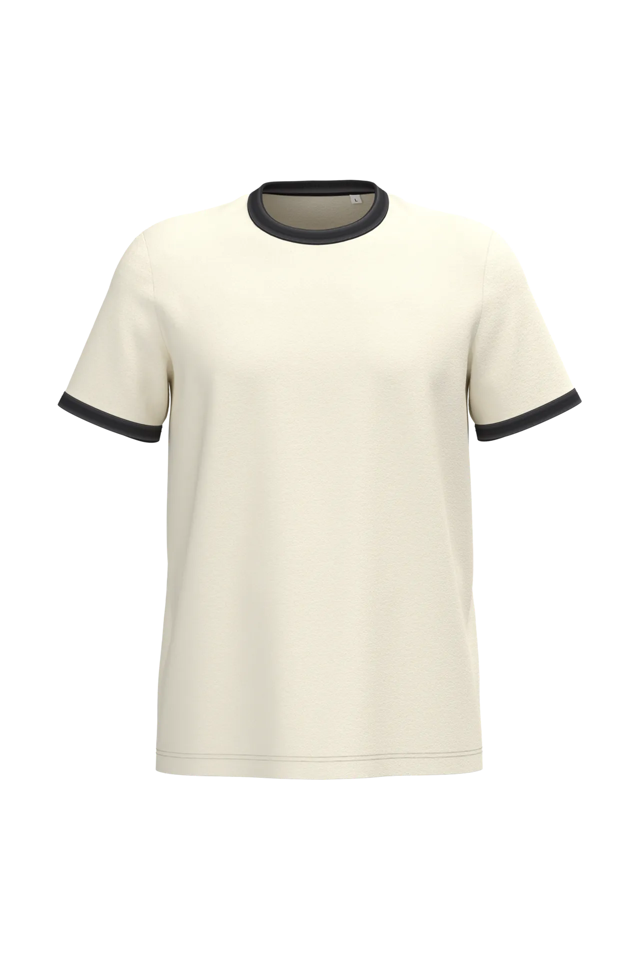 Umweltfreundliches Ringer-T-Shirt mit kontrastierenden Kanten und verwaschenem Effekt für Herren