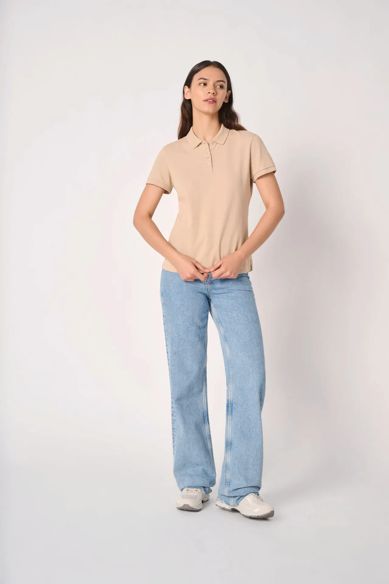 Damen Piqué-Poloshirt