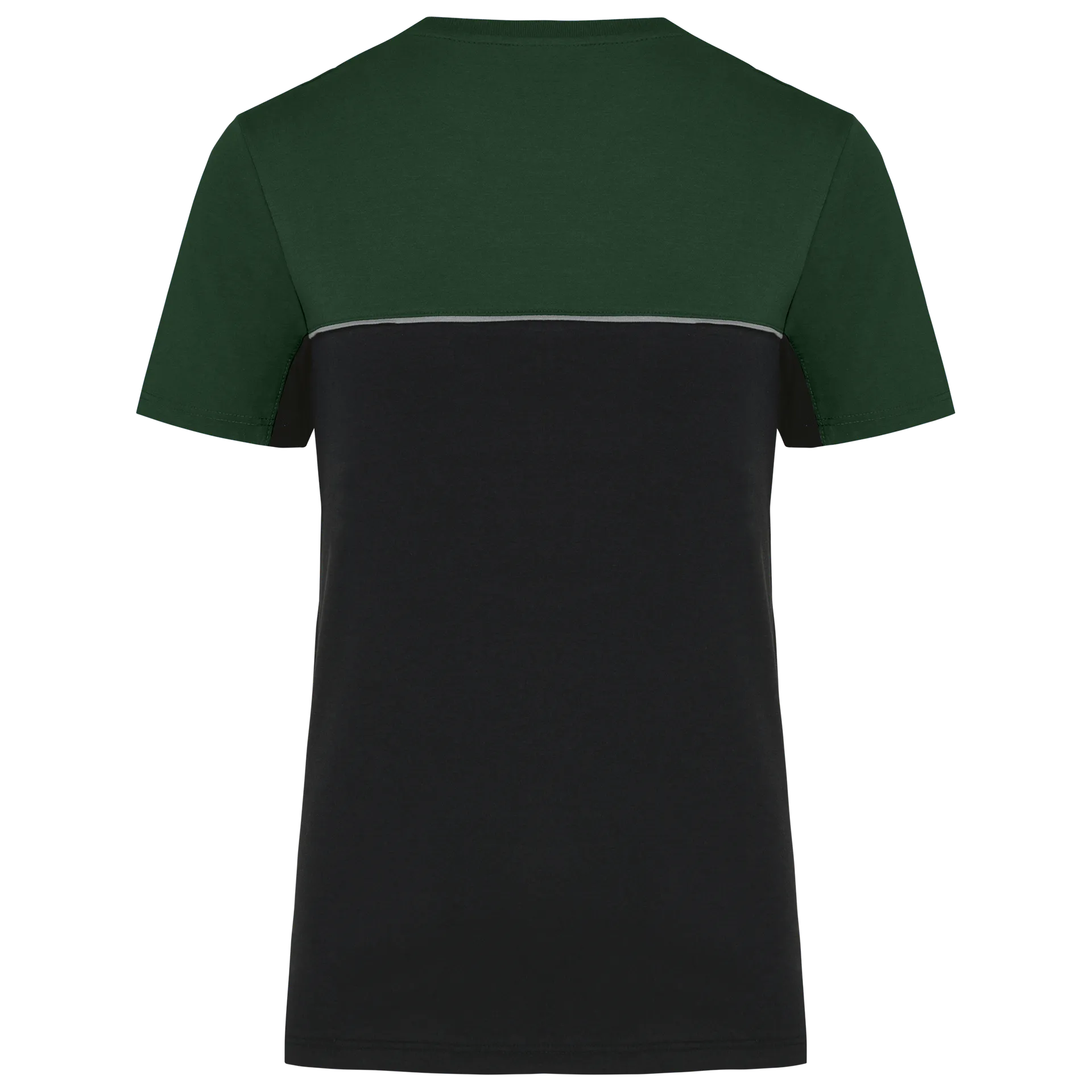 Zweifarbiges umweltfreundliches Unisex-T-Shirt mit kurzen Ärmeln