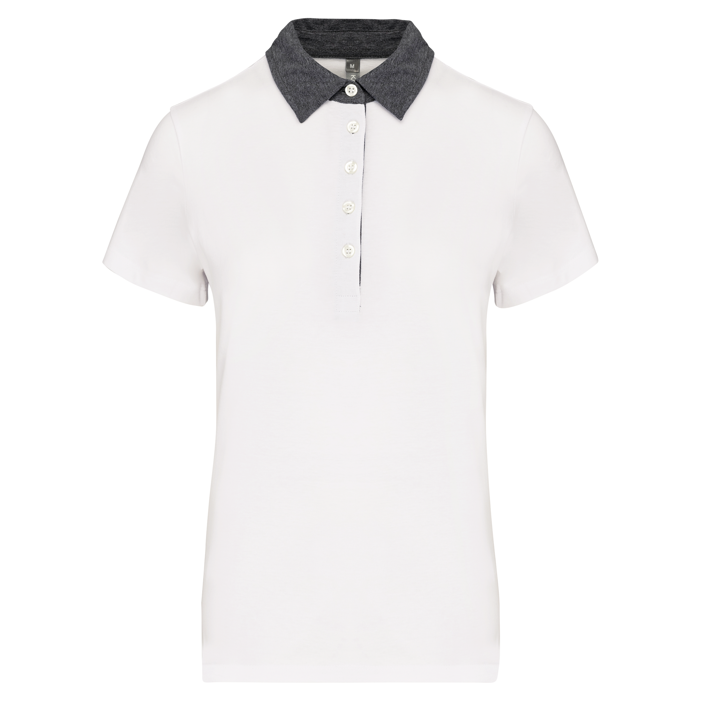 Zweifarbiges Jersey-Polohemd für Damen