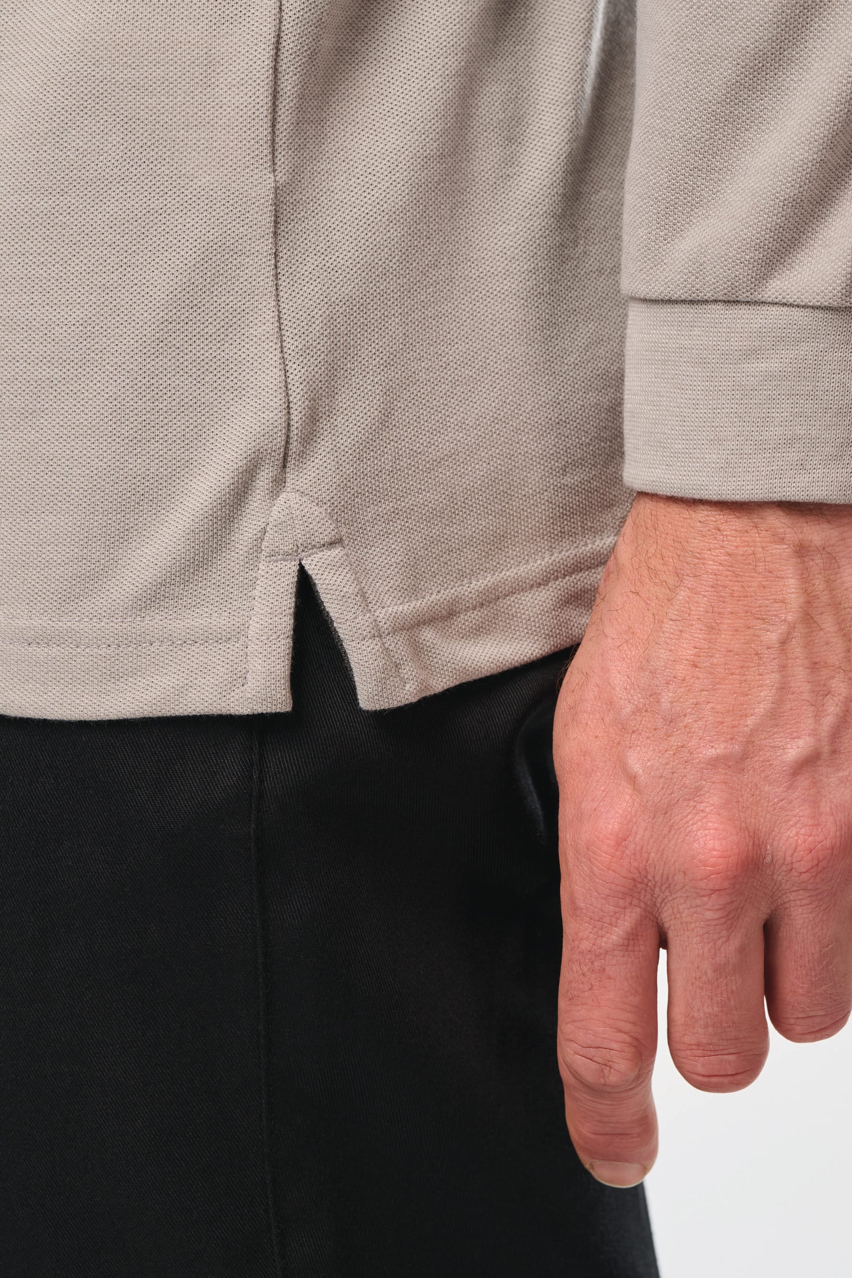 Polohemd mit langen Ärmeln