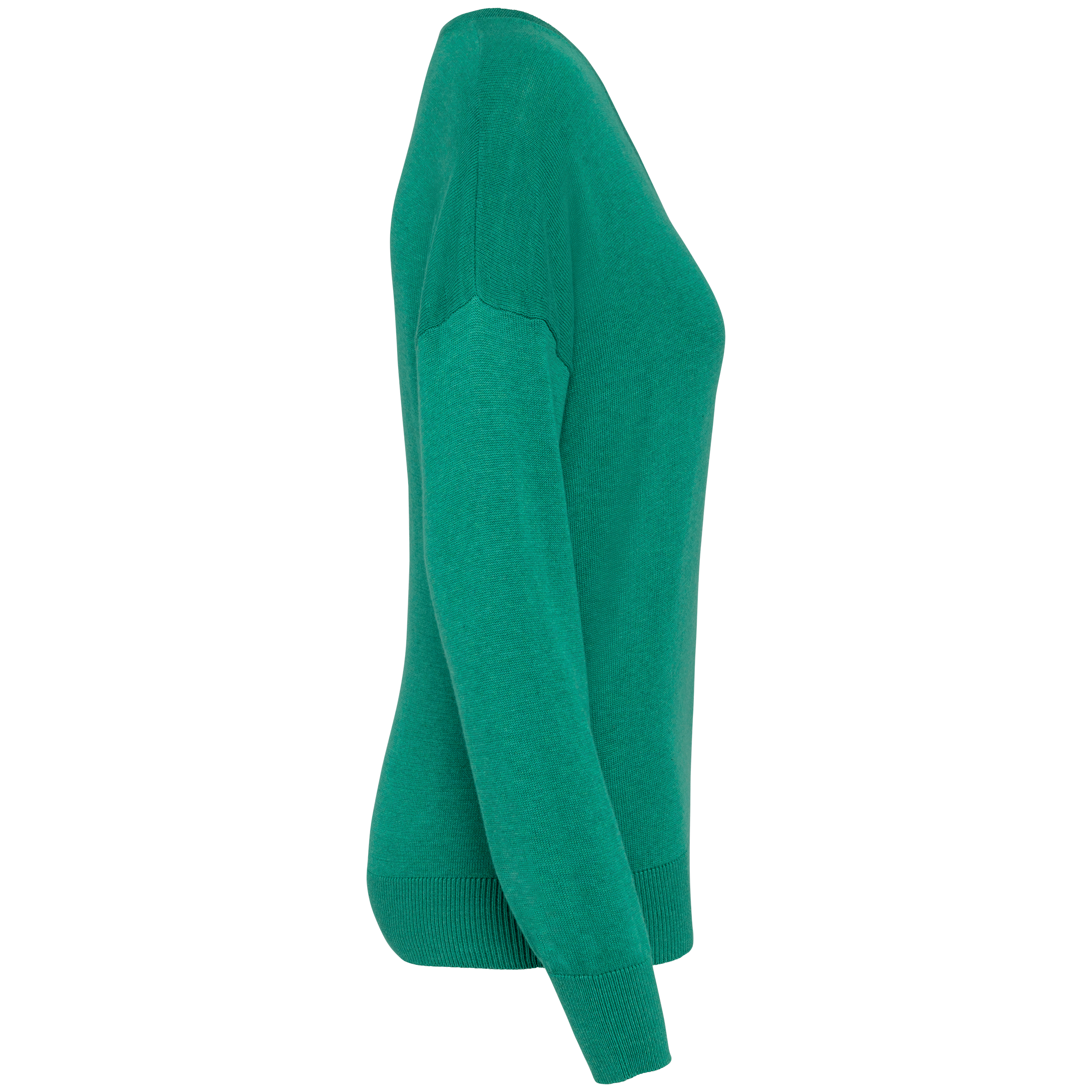 Umweltfreundlicher Damenpullover mit V-Ausschnitt aus Lyocell Umweltfreundlicher Damenpullover mit V-Ausschnitt aus Lyocell