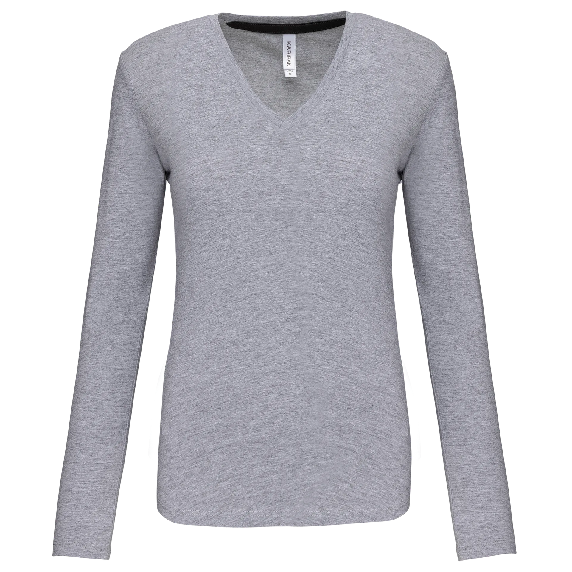 Damen-Langarmshirt mit V-Ausschnitt