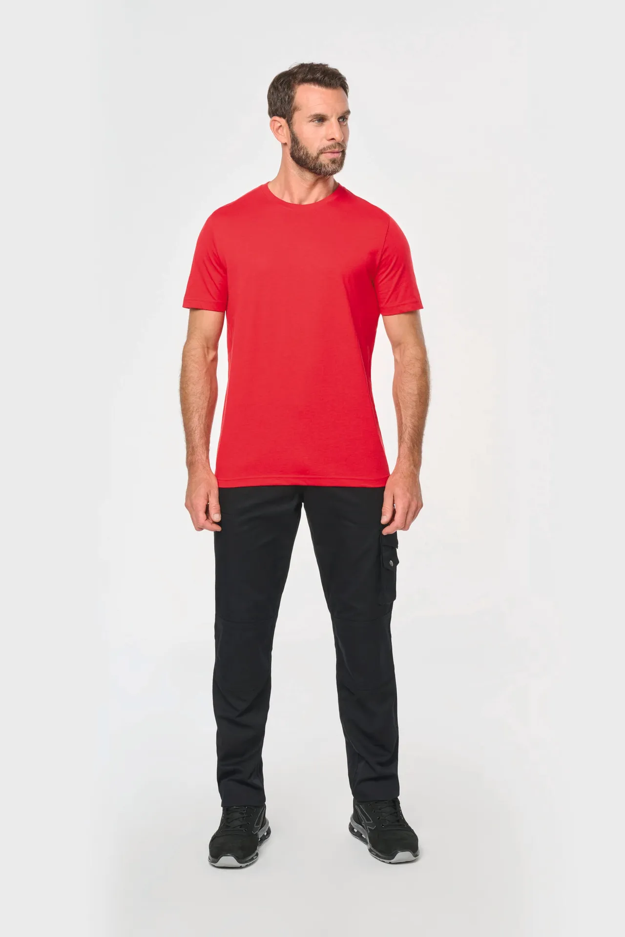 Umweltfreundliches workwear Herren-T-Shirt mit Rundhalsausschnitt