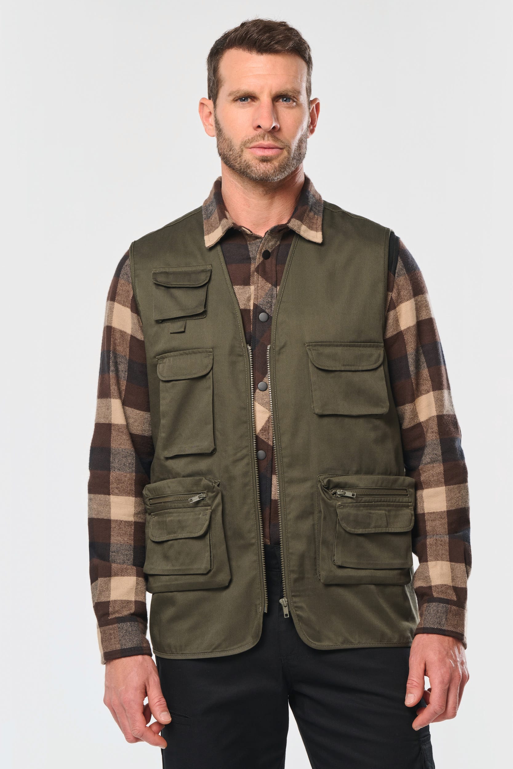 Gefütterte Unisex-Weste aus  Baumwollpolyester