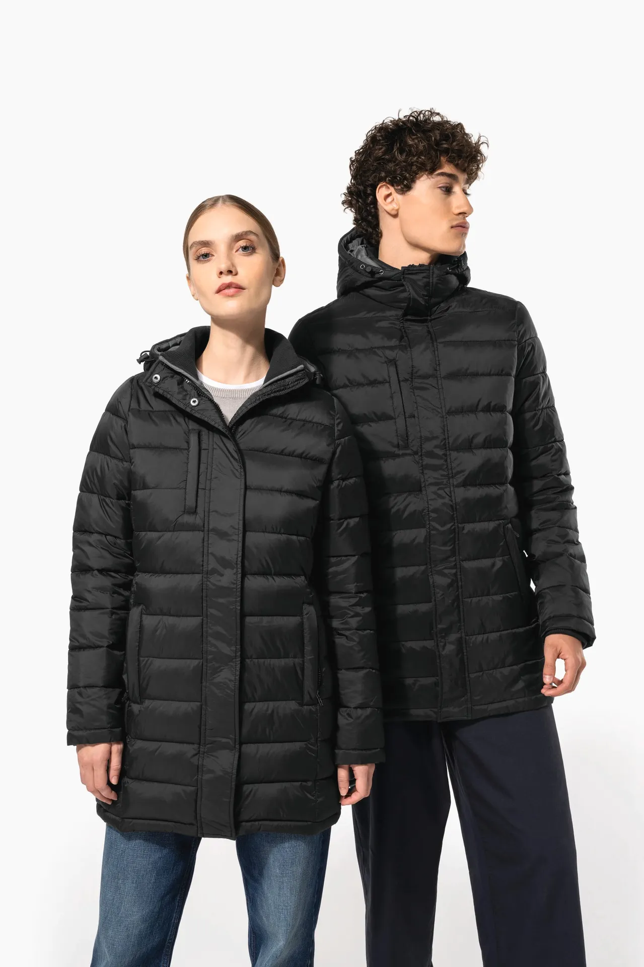 Leichter Herren-Daunenparka mit Kapuze