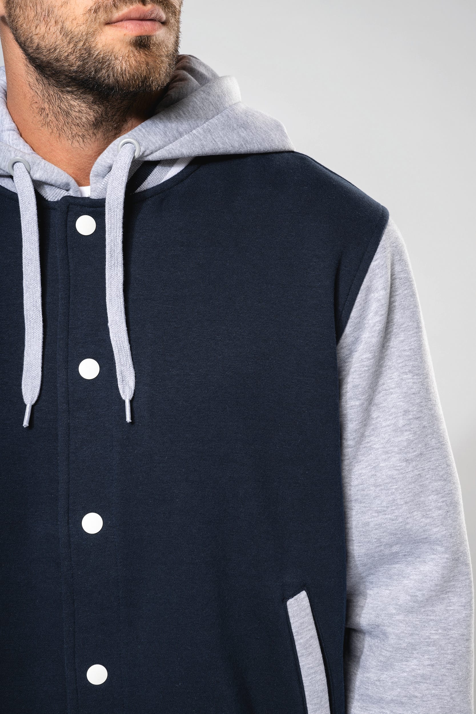 Unisex College Jacke mit Kapuze