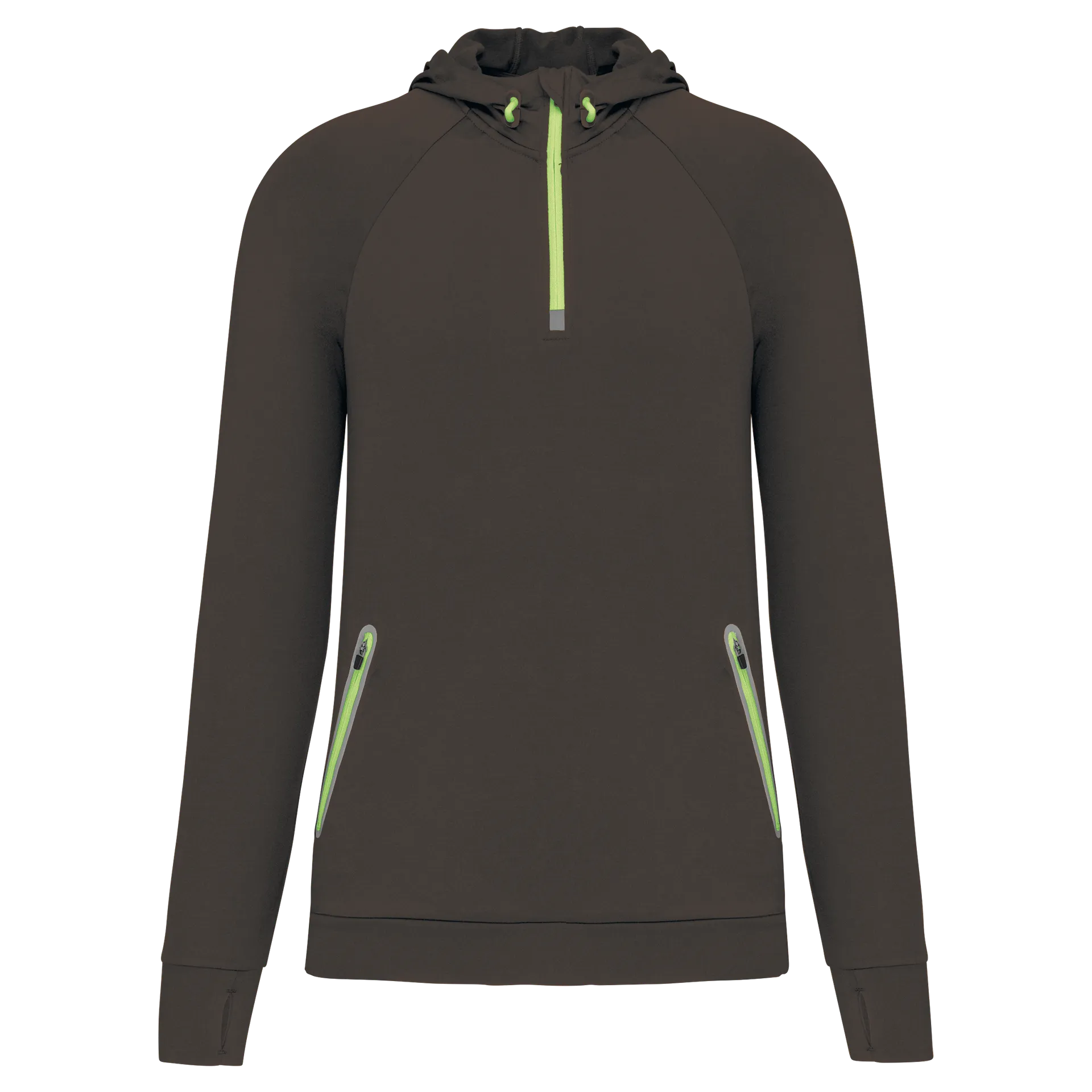 Kapuzen-Sweatshirt 1/4 Sport-Reißverschluss Unisex