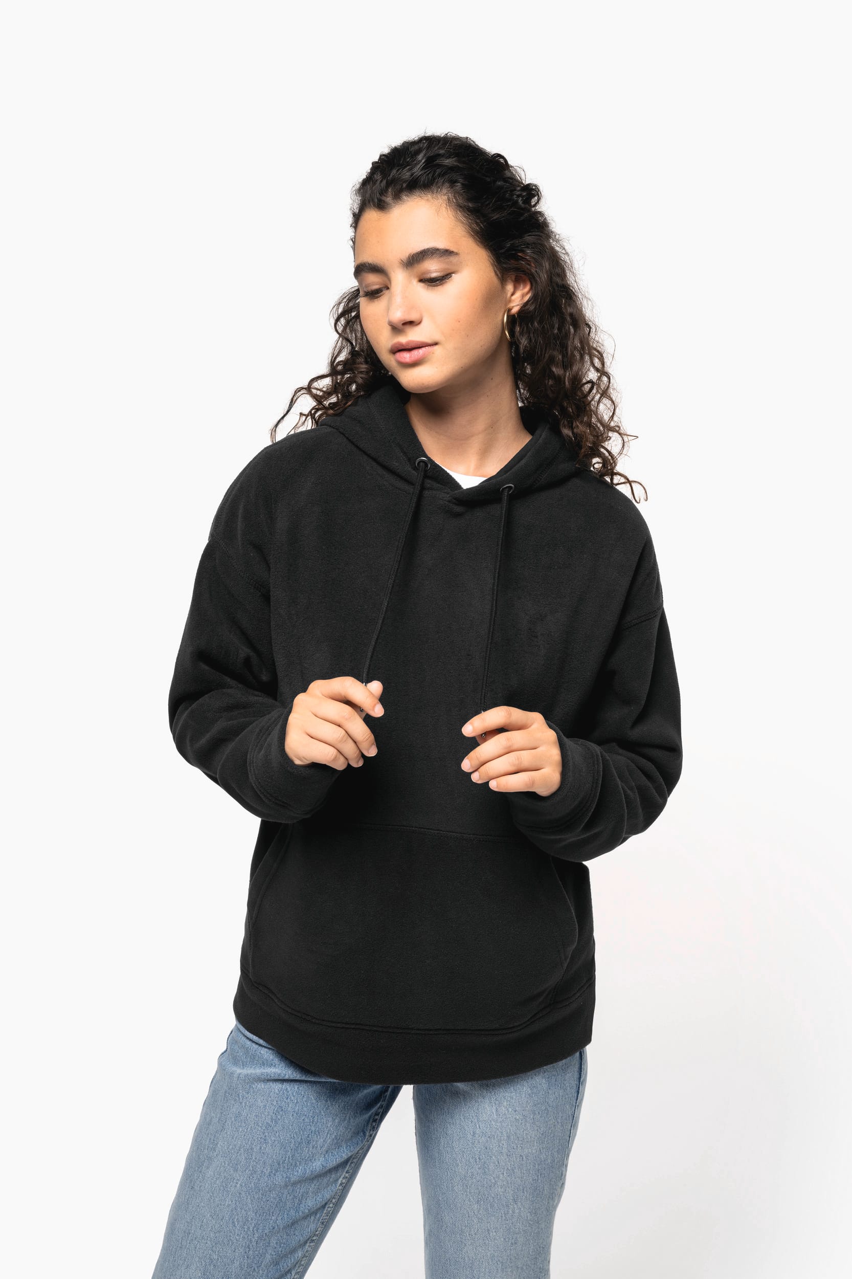 Oversize-Unisex-Kapuzensweatshirt aus recyceltem Fleece