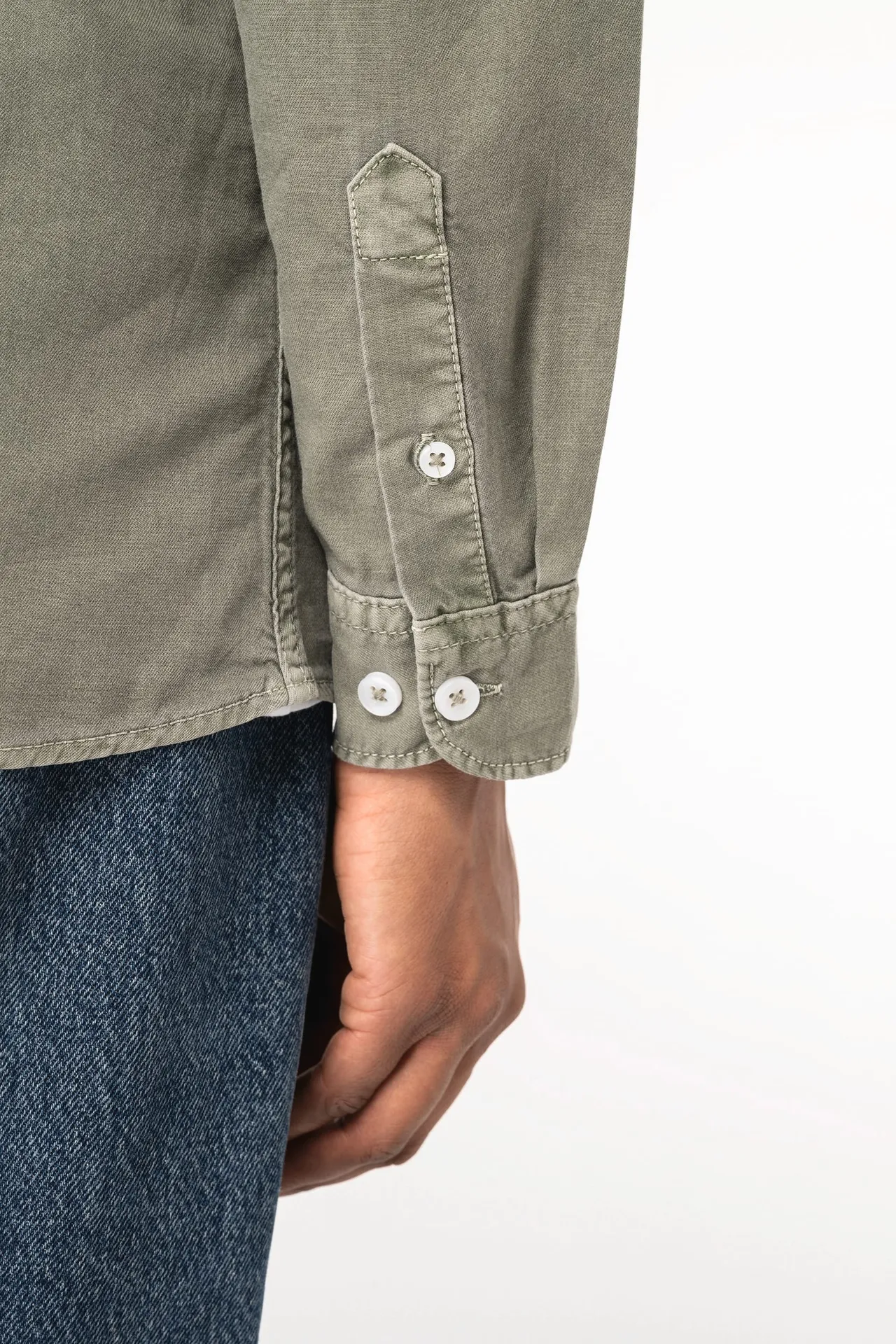 Umweltfreundliches Ausgewaschene Bluse