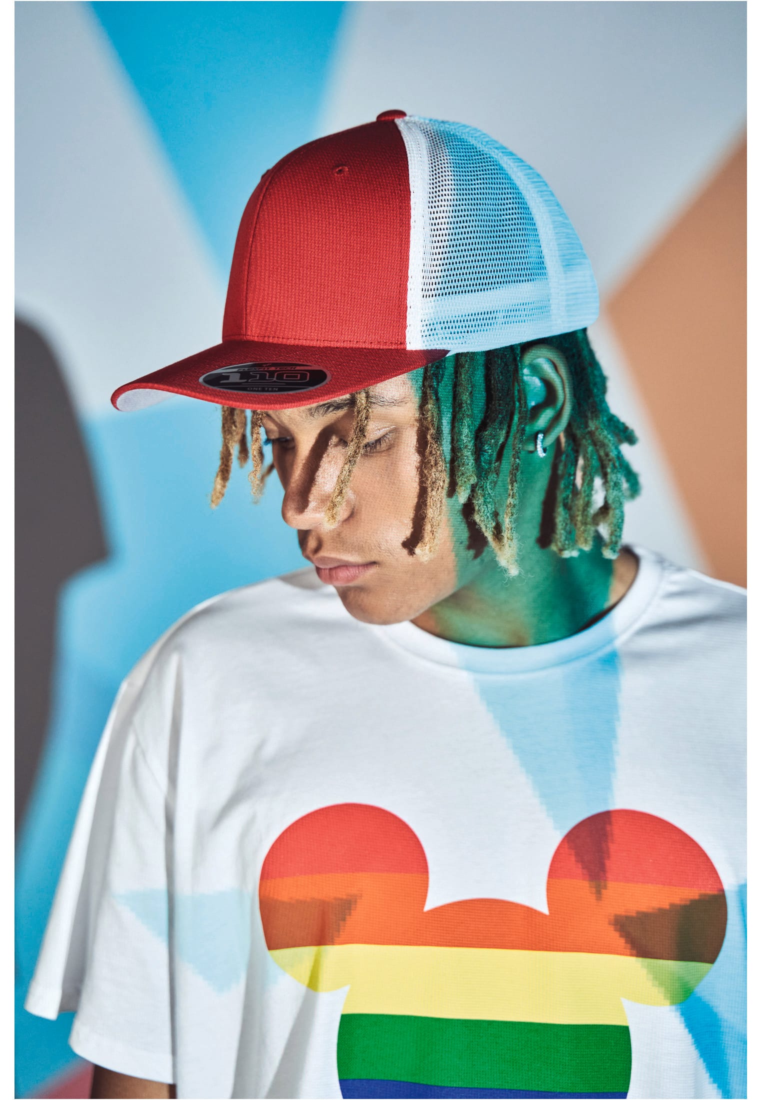 Zweifarbige Mesh-Cap