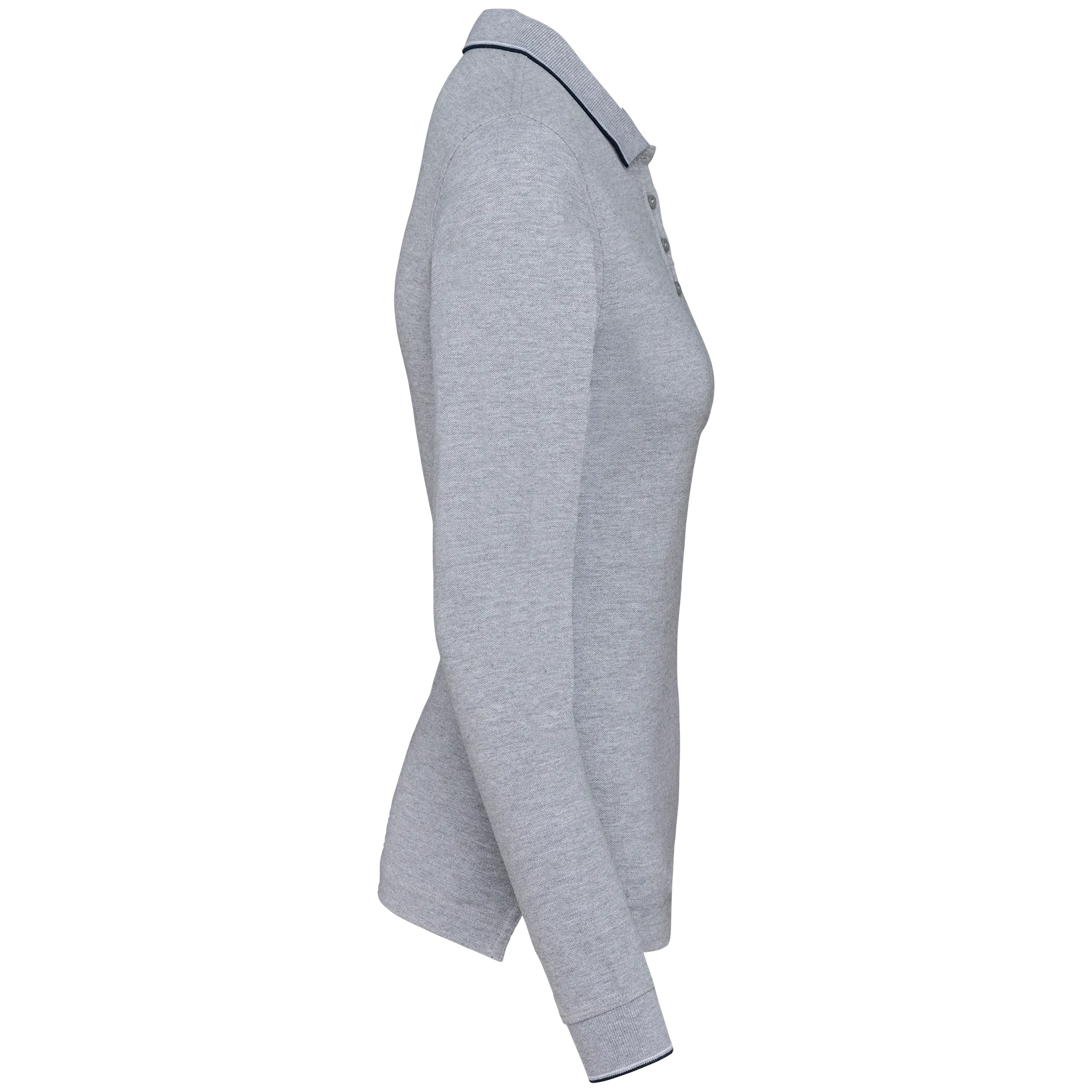 Langarm-Polohemd aus Piqué für Damen