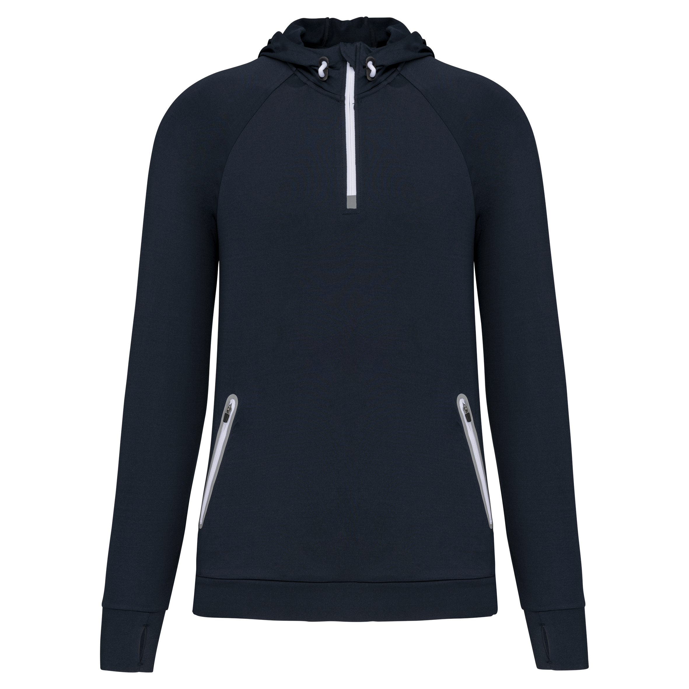 Kapuzen-Sweatshirt 1/4 Sport-Reißverschluss Unisex