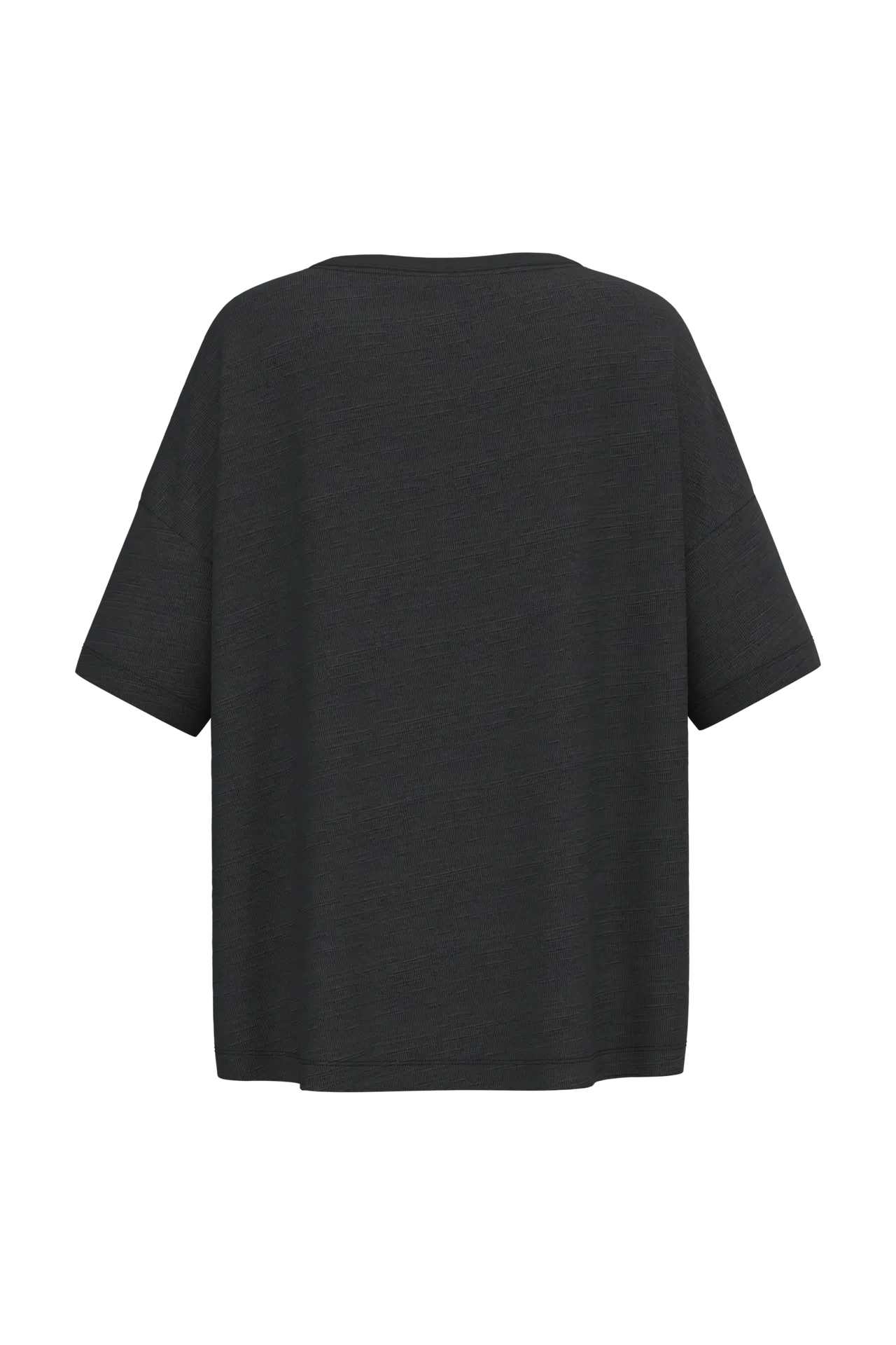 Umweltfreundliches Damen-Slub-Oversize-T-Shirt mit überschnittenen Schultern